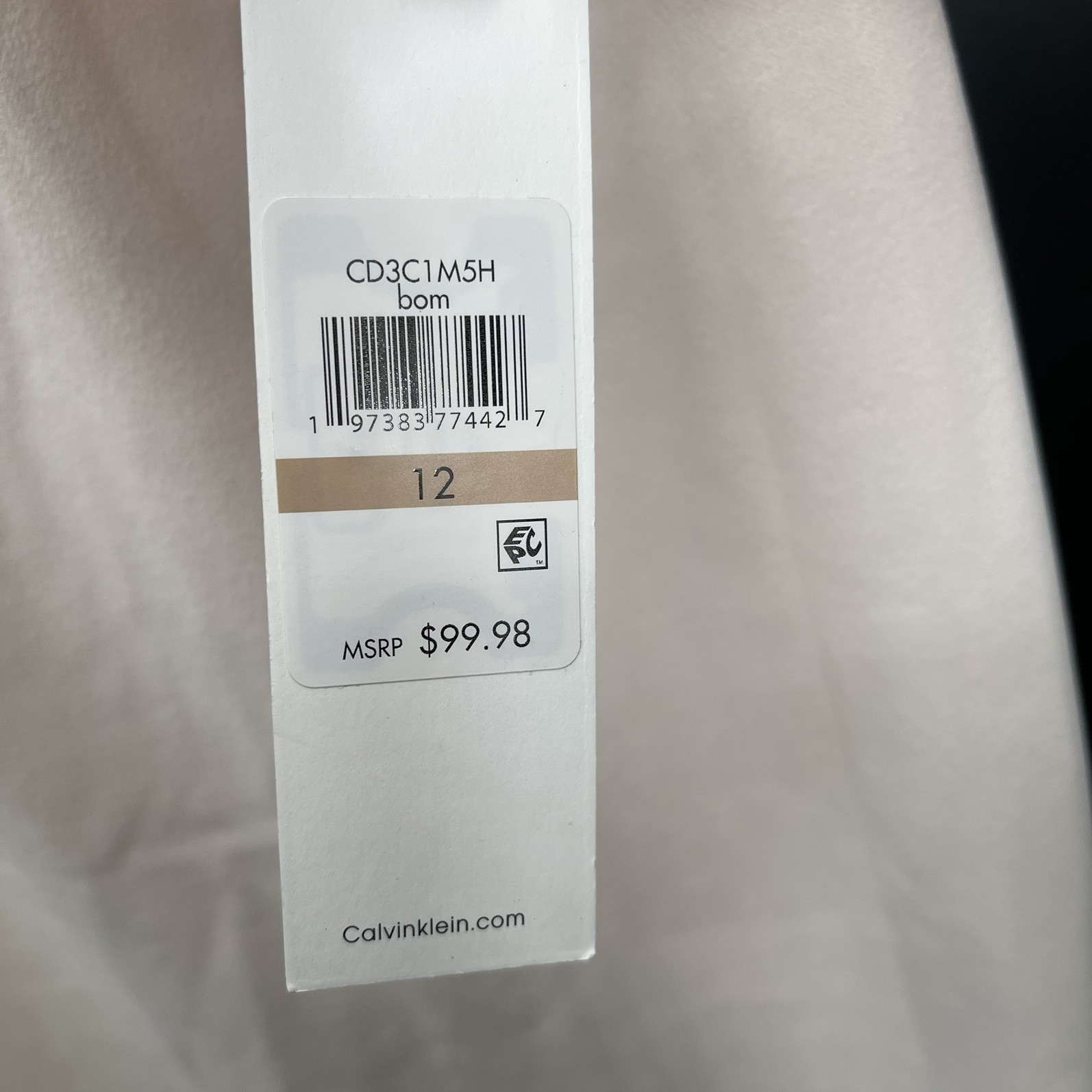 Calvin Klein Vietnam Pastel Pink Powder Sheath Dress Layered Bell Sleeve 12