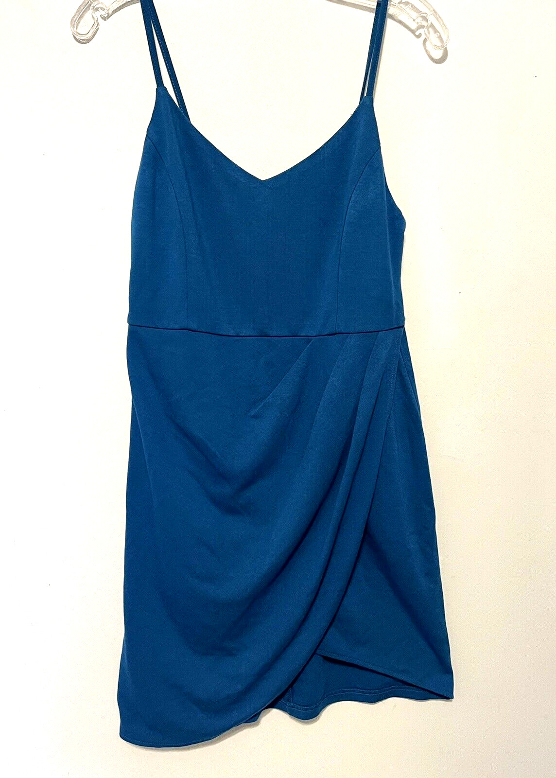 Zalalus Dress Womens Size Medium Turquoise Blue Spaghetti Strap Side Zipper NEW