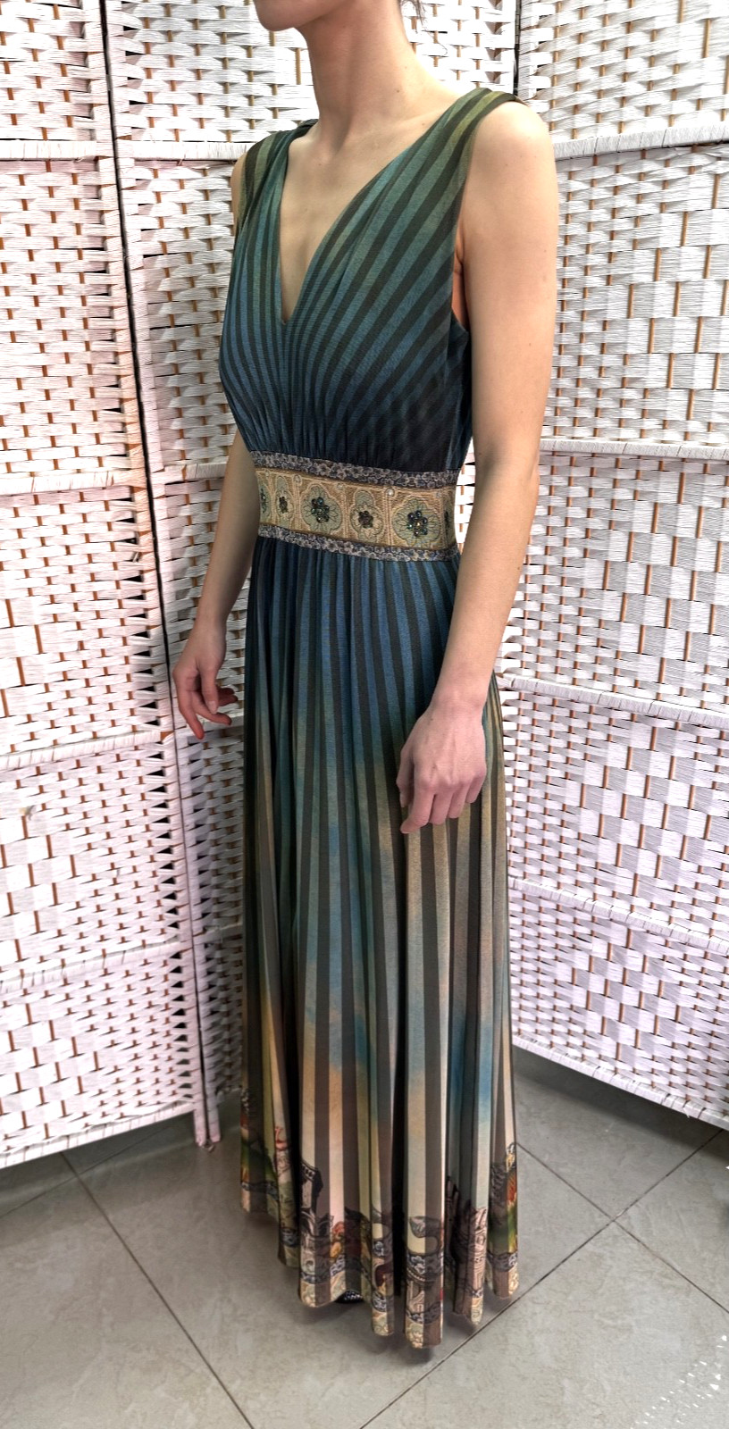 Michal Negrin Elegant Full length Floral Dress Size – M – NWT #9#