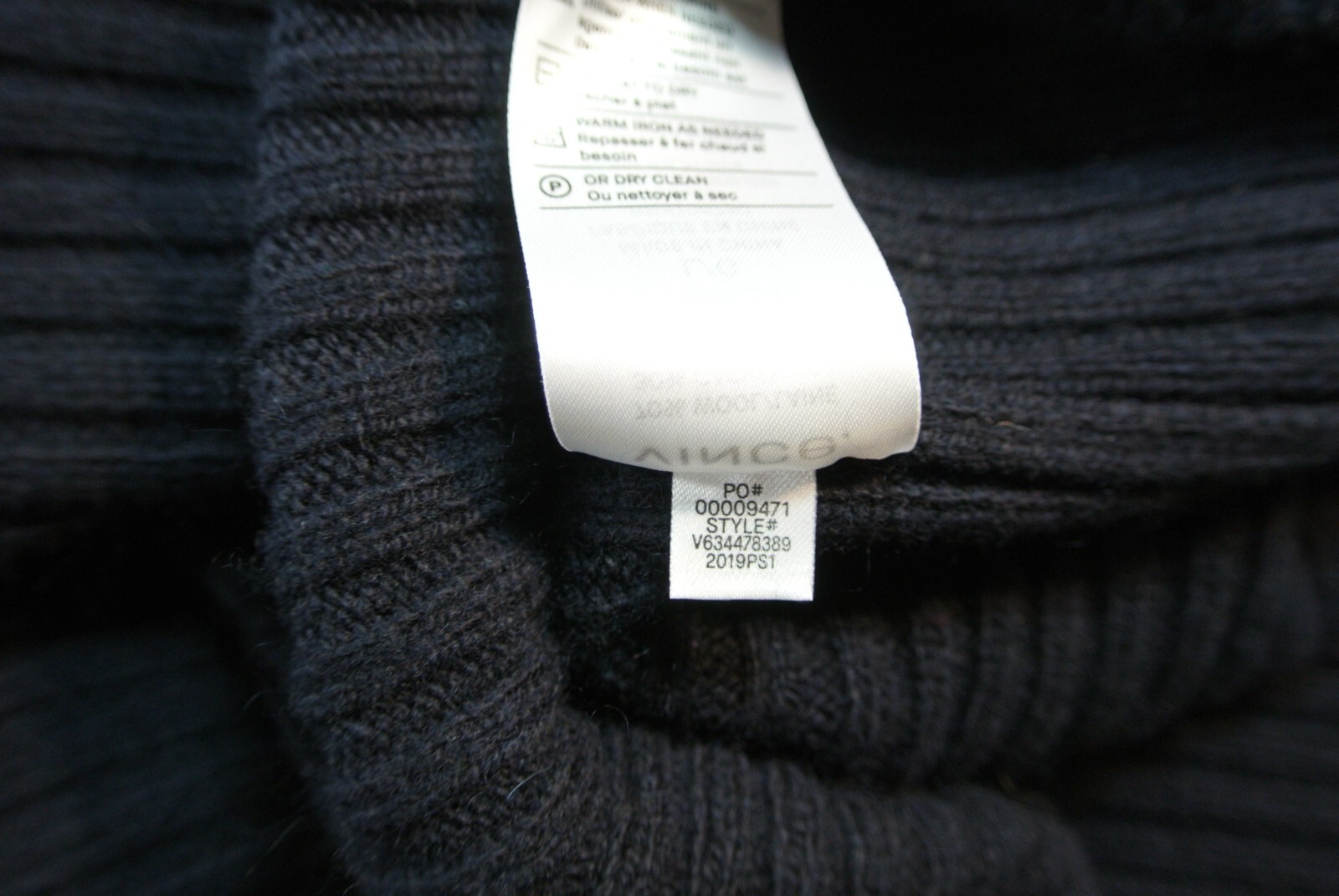 NEW VINCE Ribbed Wool Cashmere-blend Sweater dress in Costal Size L #S5063