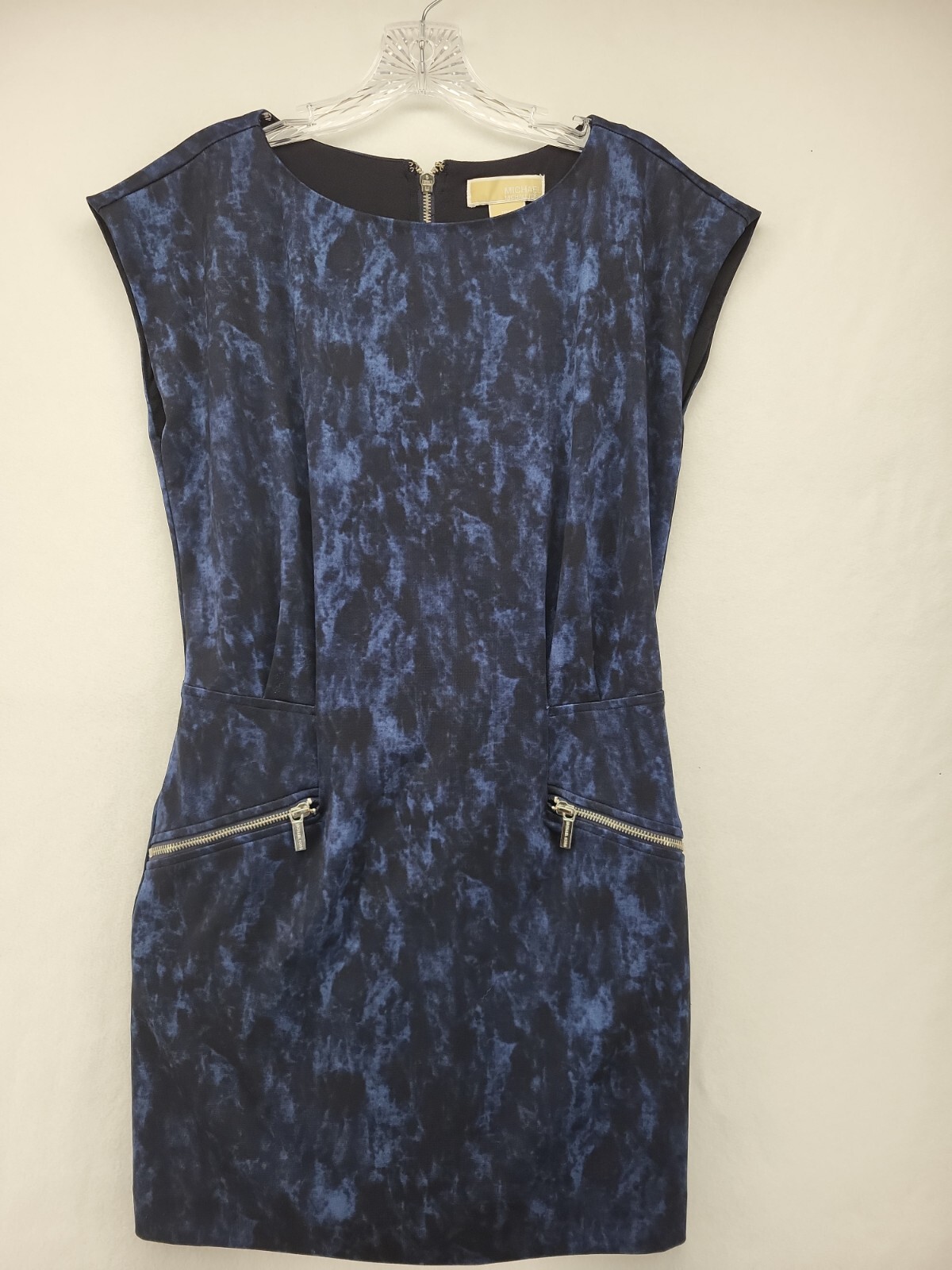 MICHAEL KORS WOMEN’S DRESS BLUE A-LINE PENCIL PARTY OFFICE LINED LADIES 10P