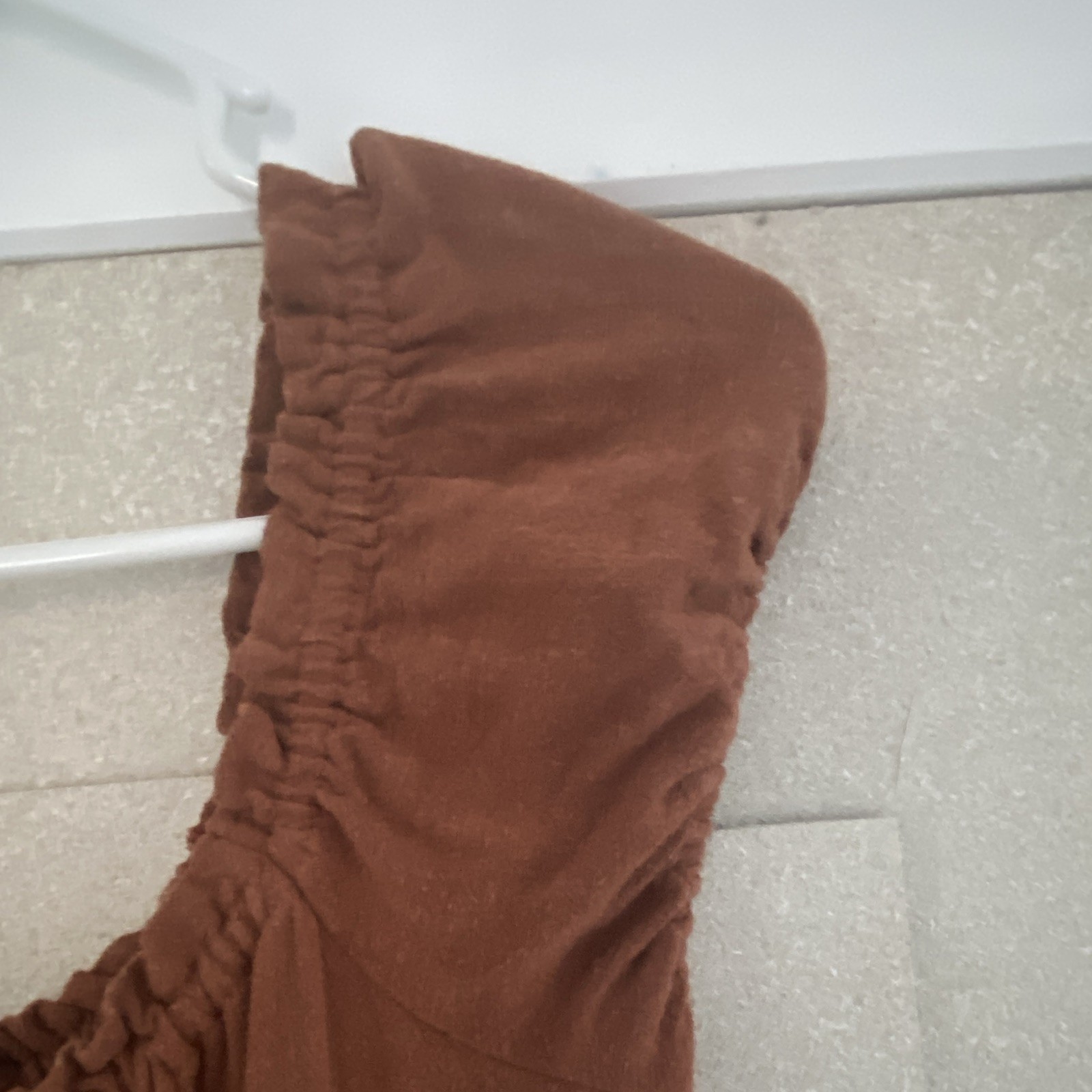 Aéropostale Brown Sleeveless Square Neck Ruffle A-Line Short Dress S