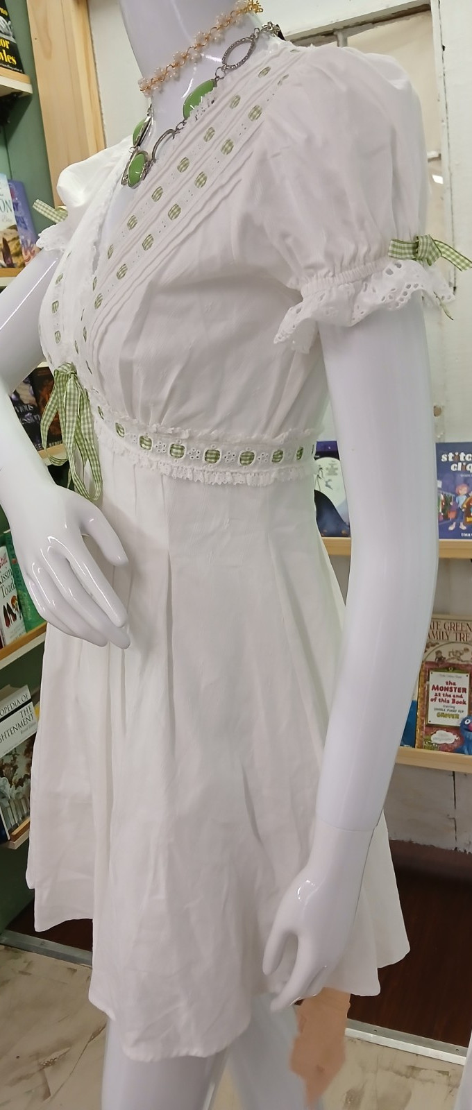 lacemade green apple paradise dress,large, new with tags
