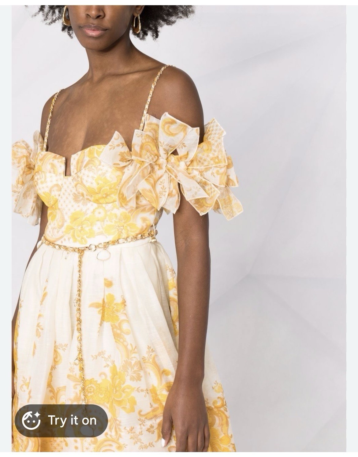 Zimmerman Postcard Bow Bodice Mini Dress in Silk