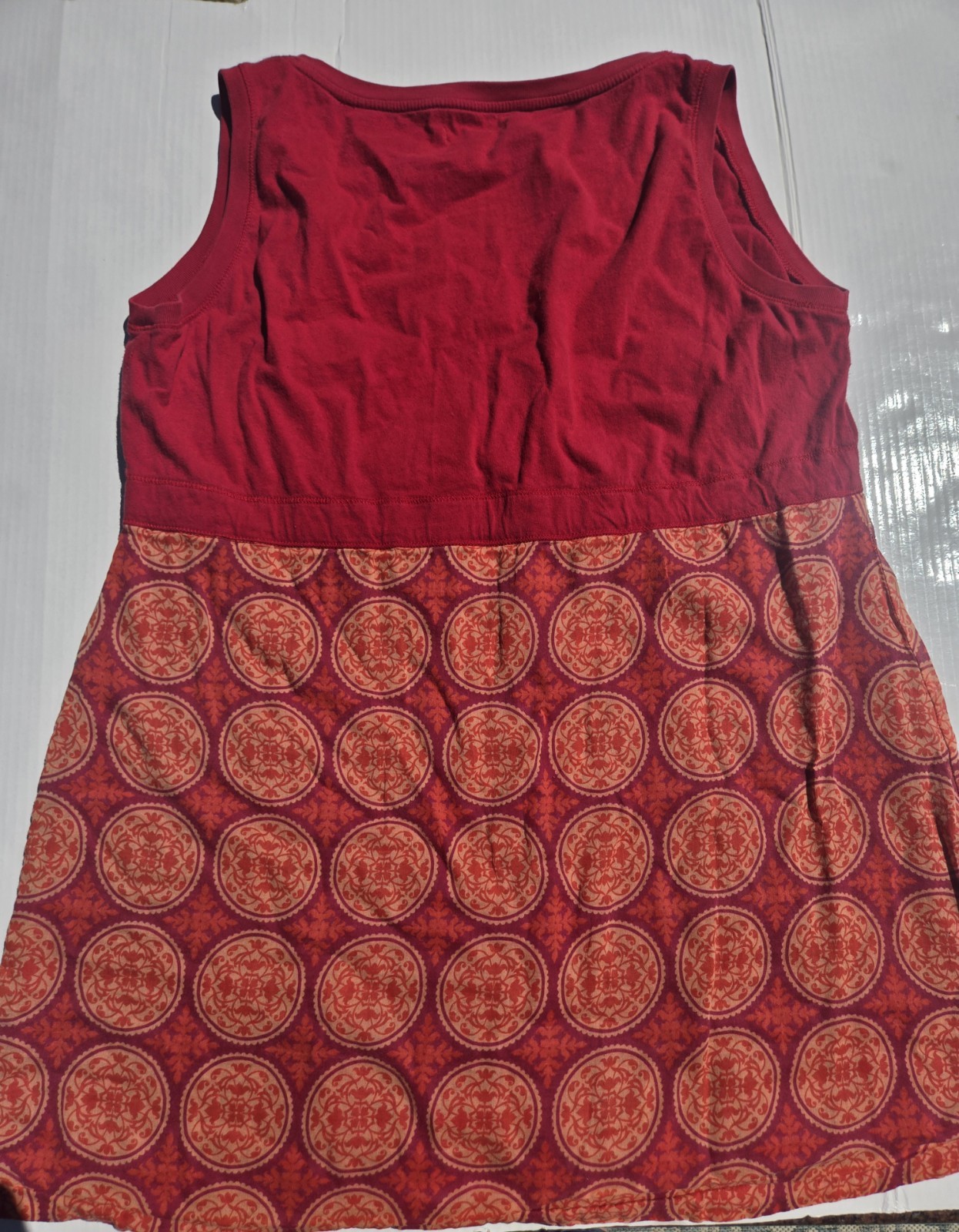 Vintage Boutique VAri-O-De Casual Elegance Babydoll Top Boho Cotton Size M