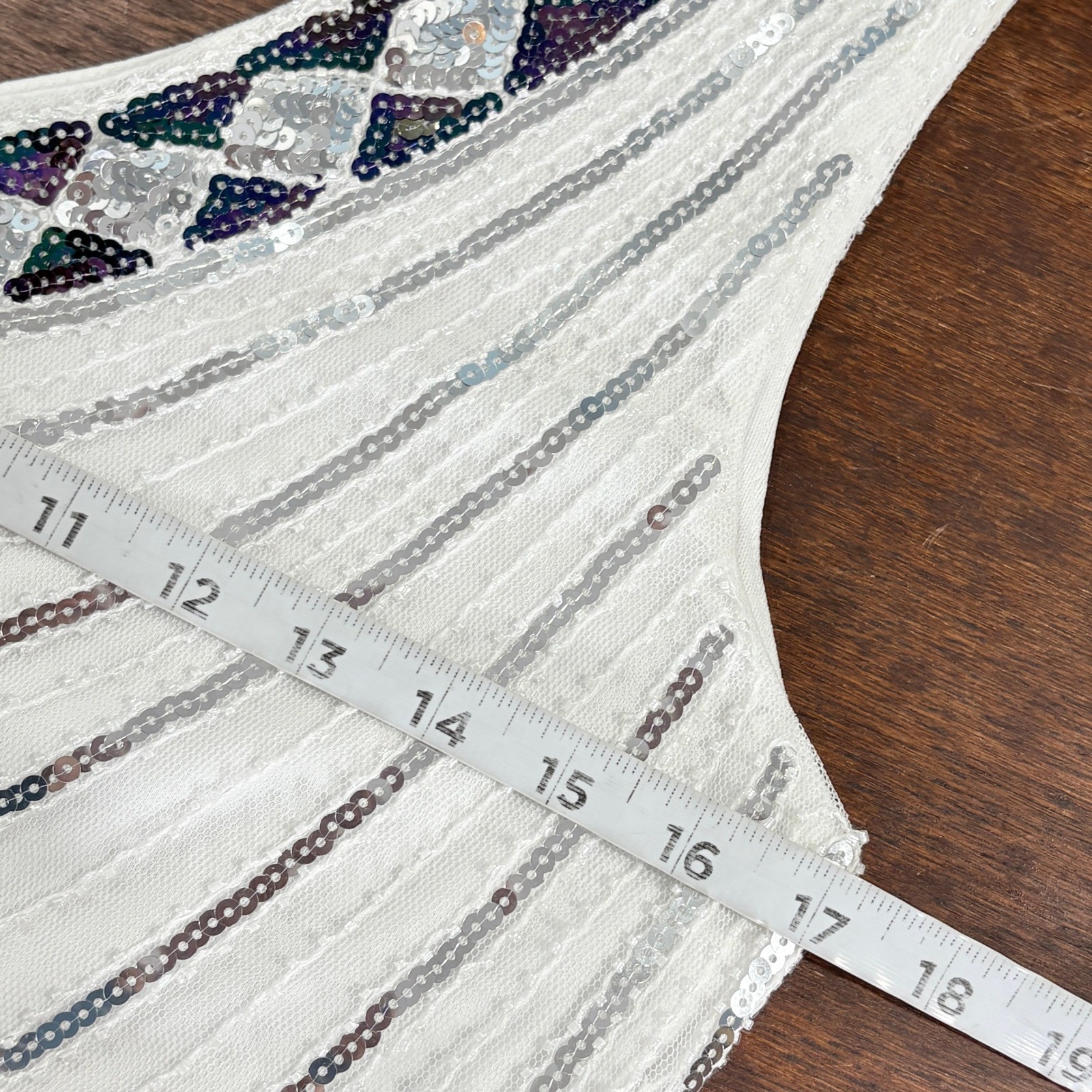 1920s Gatsby Flapper Dress Small Sequin Beaded Fringe Capelet Headpiece Jazz Age