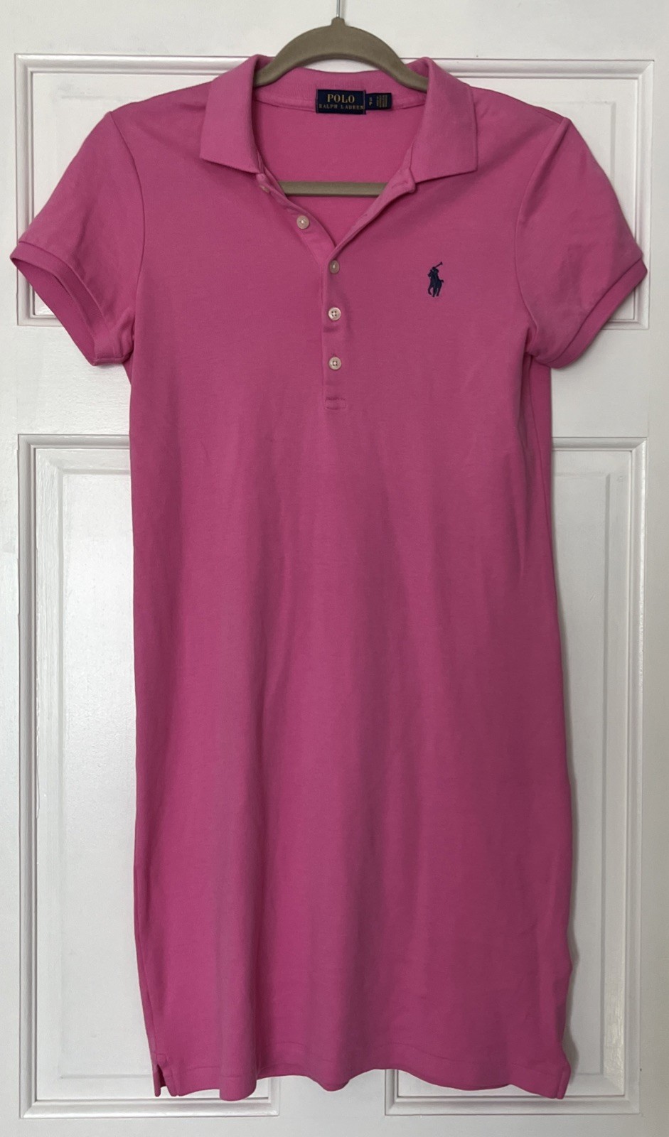 Ralph Lauren Polo Shirt Dress Womens Small Pink Pony Preppy Old Money Academia