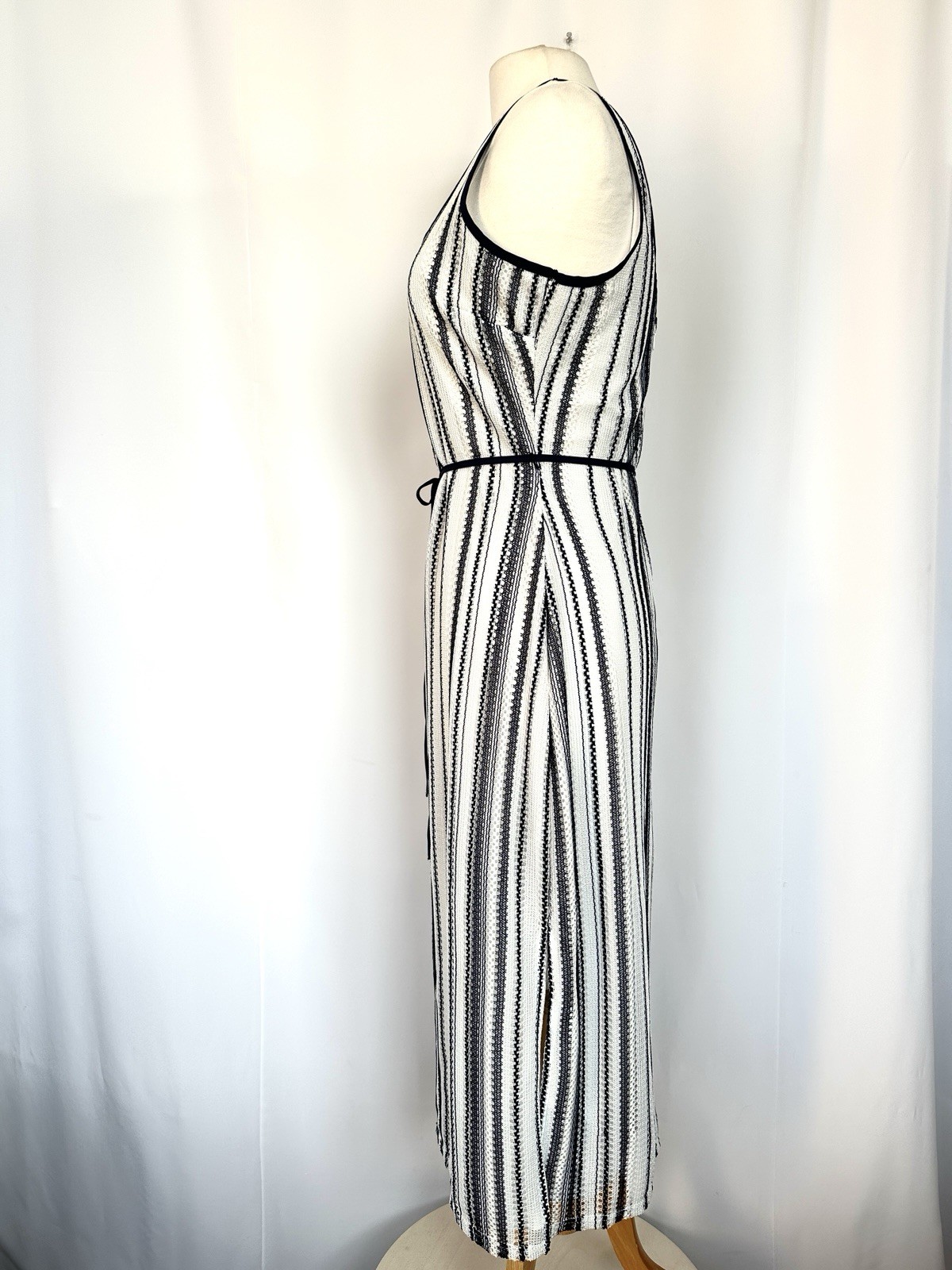 SAM EDELMAN CROCHET STRIPE MIDI COASTAL NAUTICAL PARTY DRESS NEW SzM