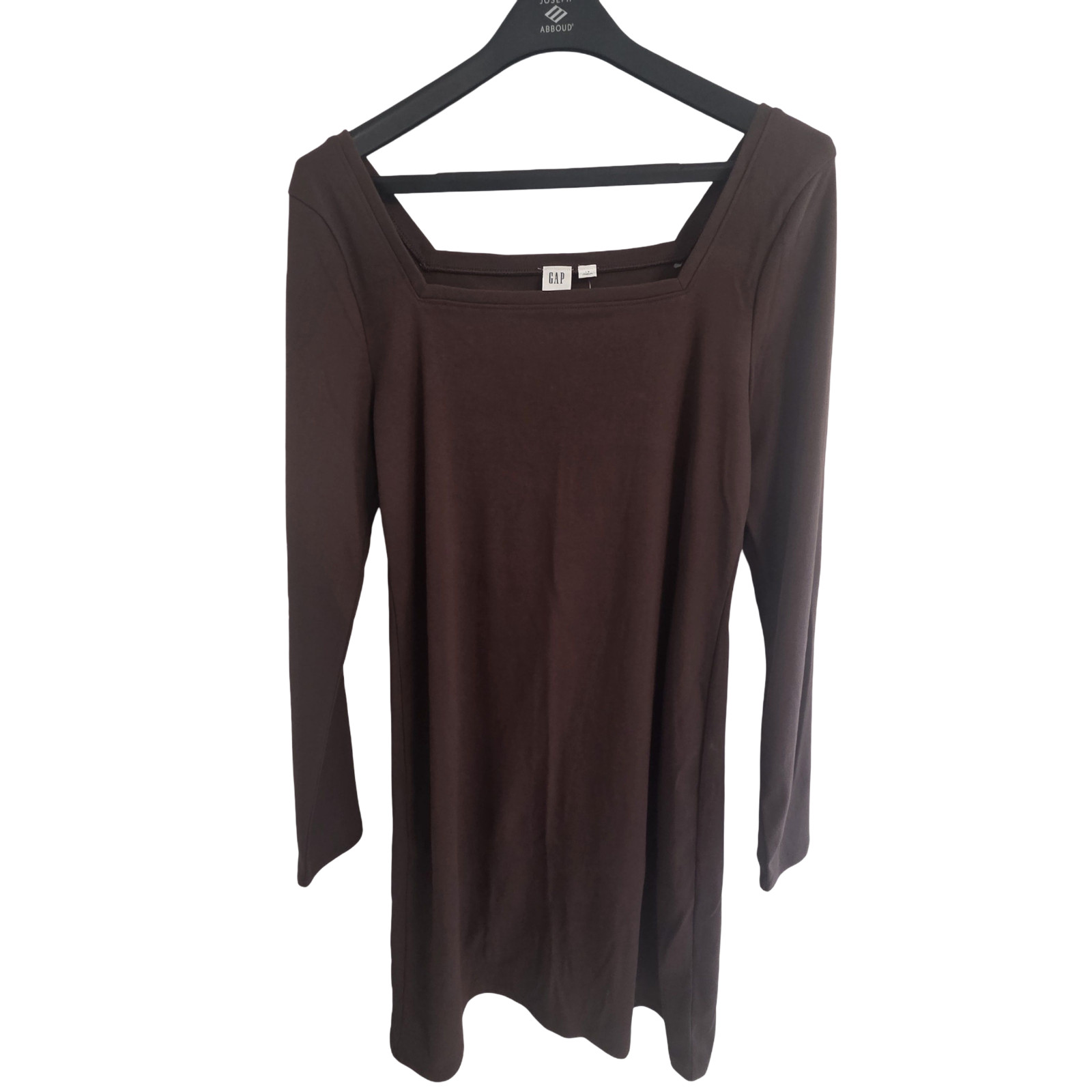 GAP Women’s Dark Brown Square Neck Long Sleeve Top