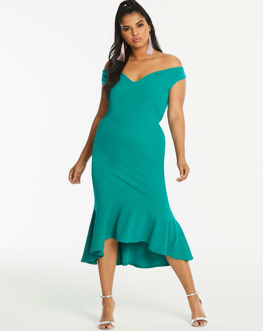 SIMPLE BE GREEN DRESS UK SIZE 16 EU44 US12 L48INCHES