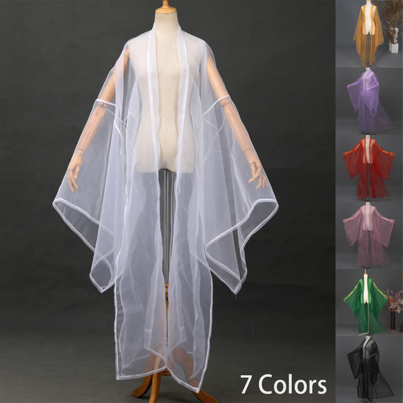 Fairy Hanfu Clothing Chiffon Cloak Cardigan Chinese Wide Sleeved Coat Costume