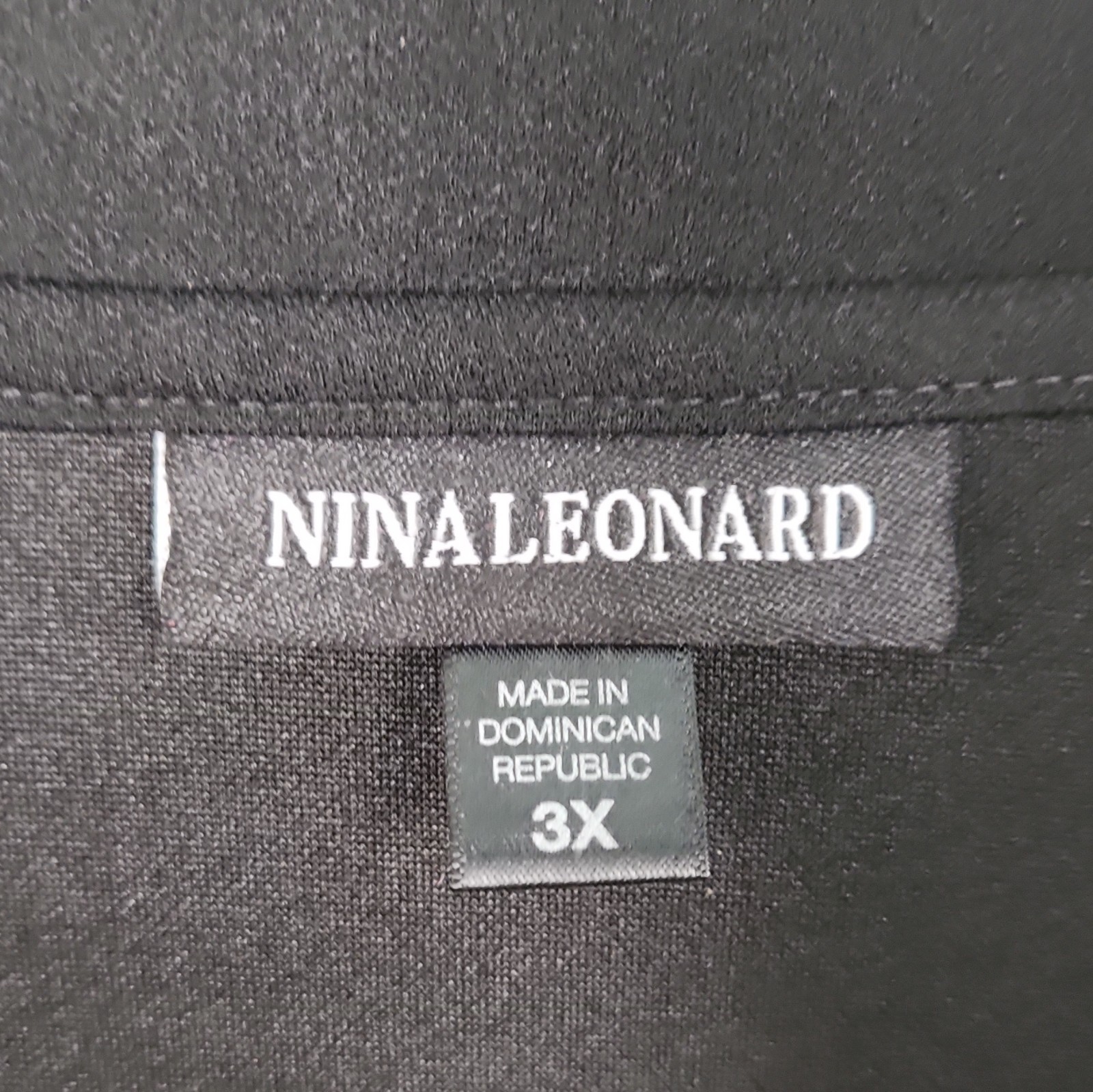 Nina Leonard Black Collared Sleeveless Button Front Midi Shirt Dress 3X L9918BW