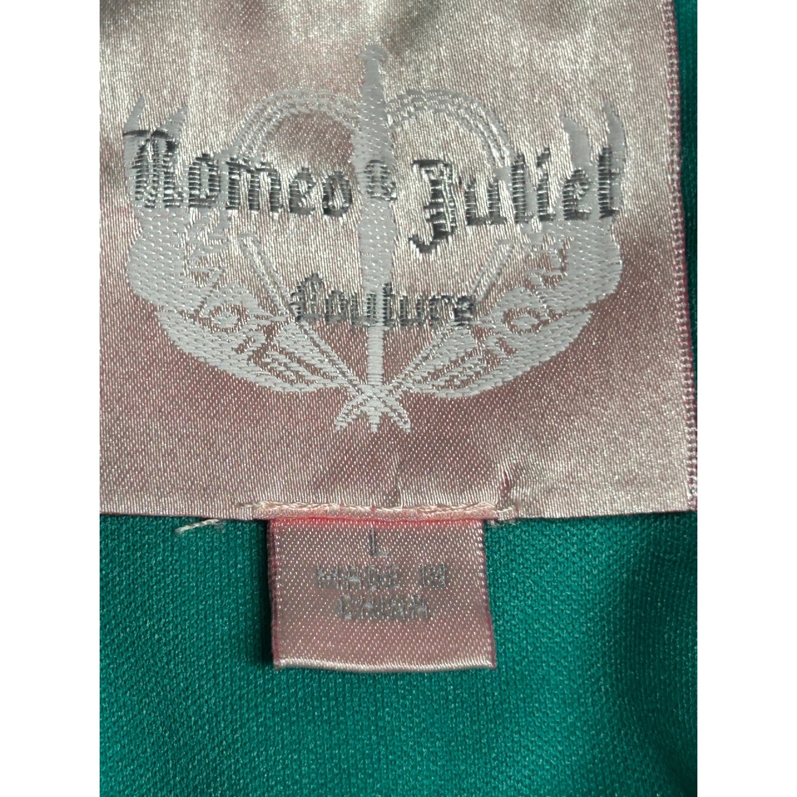Romeo & Juliet Couture Pleated Strapless Maxi Dress Teal Grey Tan Large