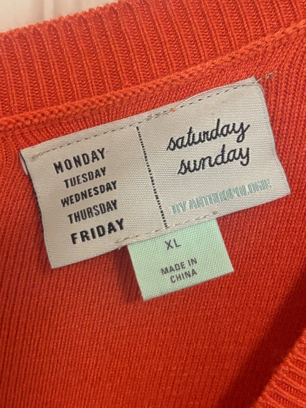 Anthropologie Saturday Sunday Oversized Sweater Dress Orange Rust Knit Tunic