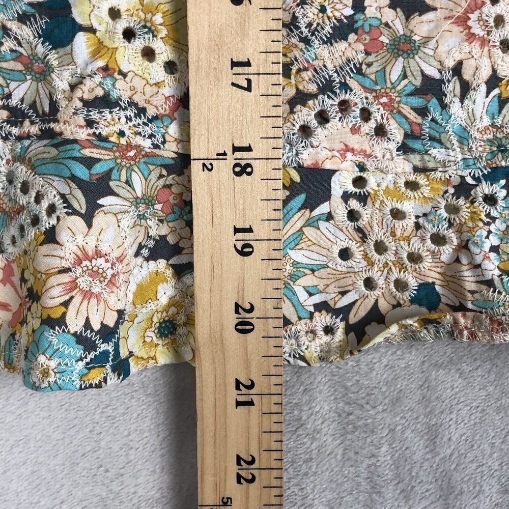 NWT LUNA MOON Top & Skirt Set Sz S Ruffle Floral Eyelet Crop Boho Fairy Cottage