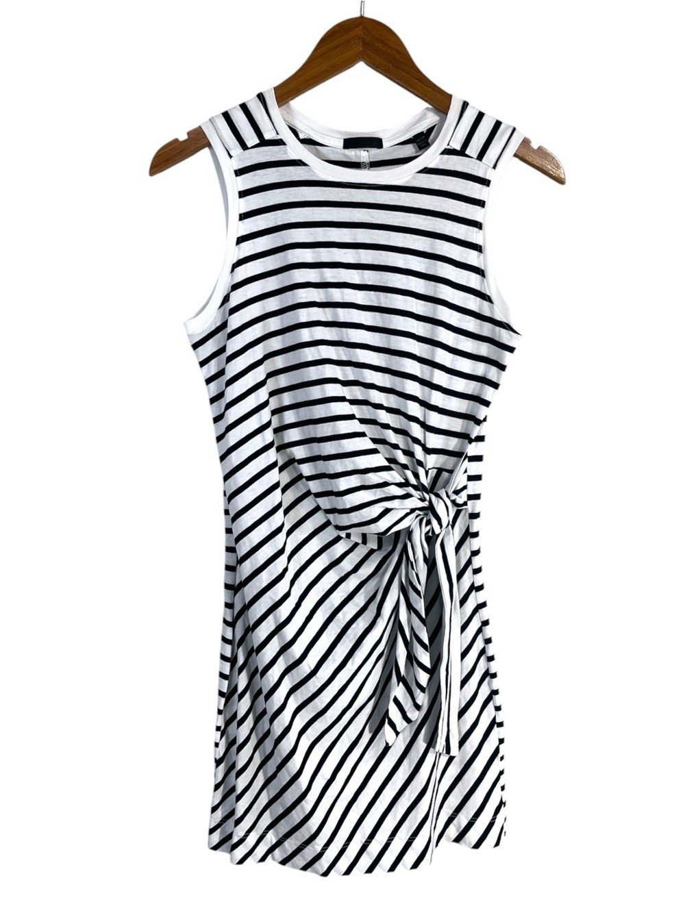 ATM Anthony Thomas Melillo Classic Jersey Stripe Sleeveless Twist Dress Size XS