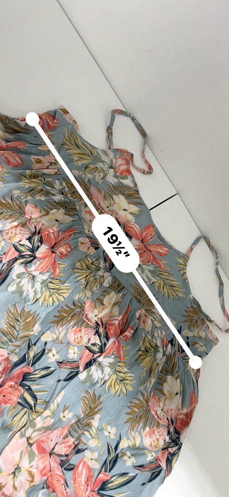 Oneill baby doll tropical floral summer sun dress XL beach resort flowy ruffle