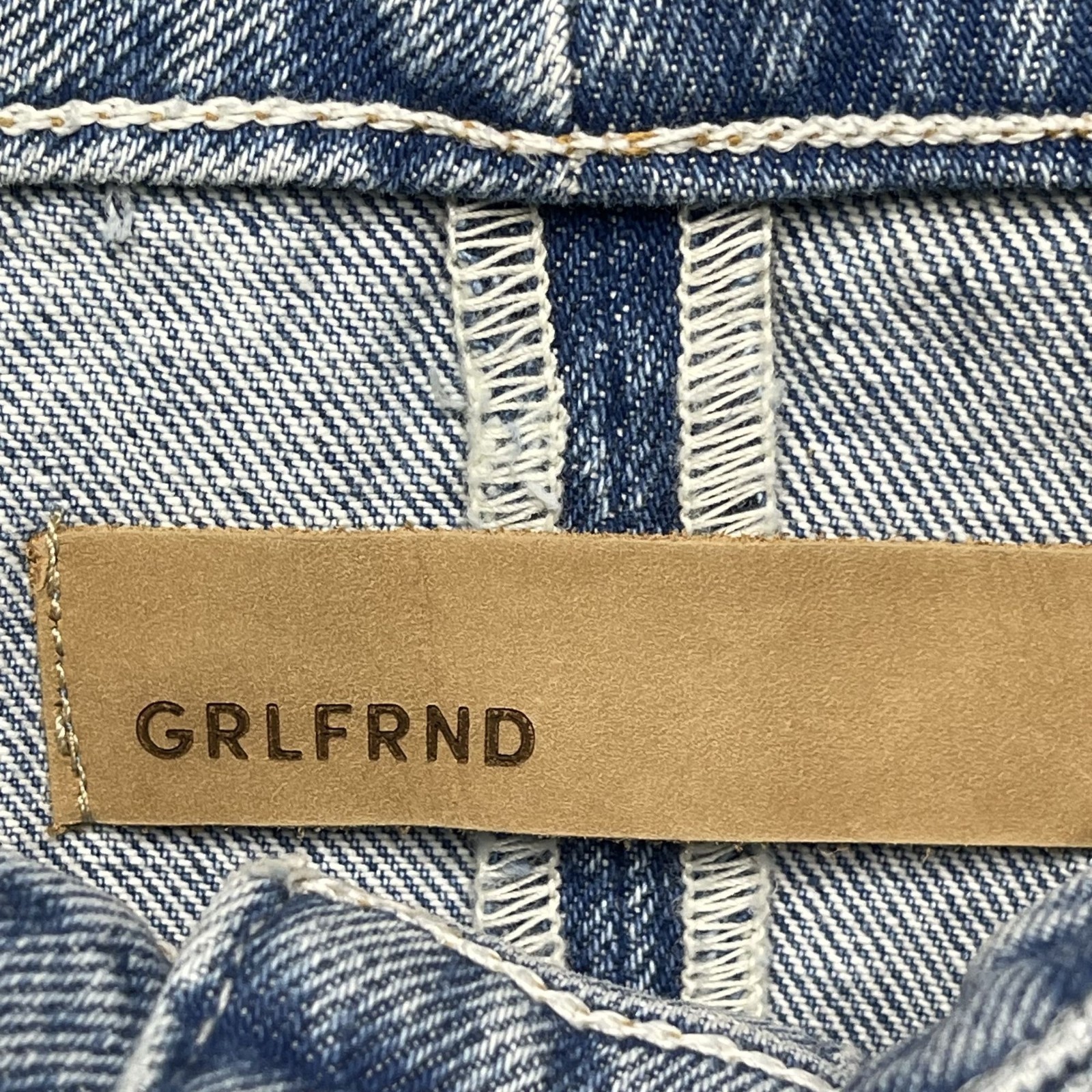 Grlfrnd Denim Cold Shoulder Button-Front Dress XS Light Wash Casual Chic