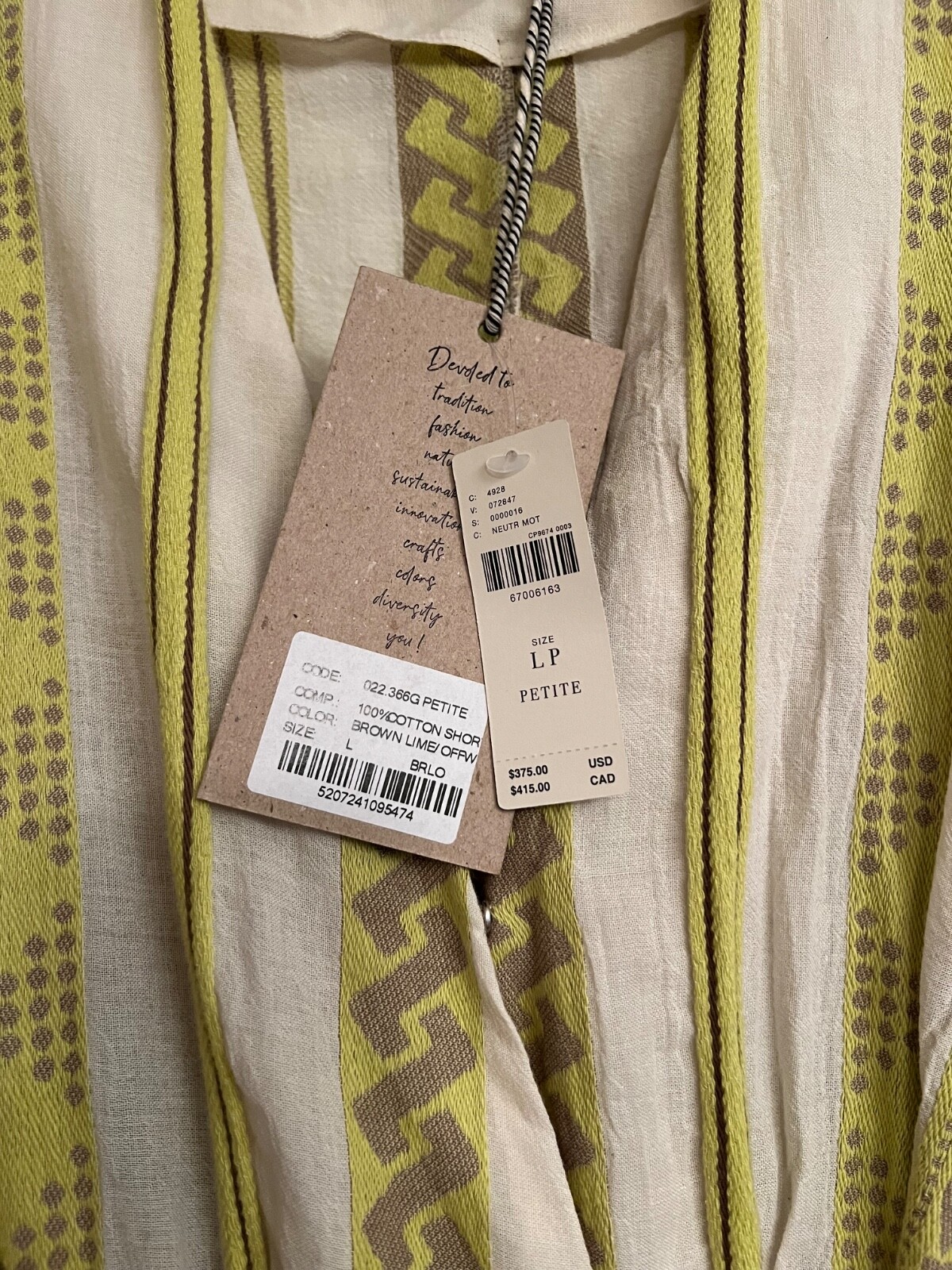NWT Anthropologie Devotion Twins Belted Mini Dress Size Petite Large