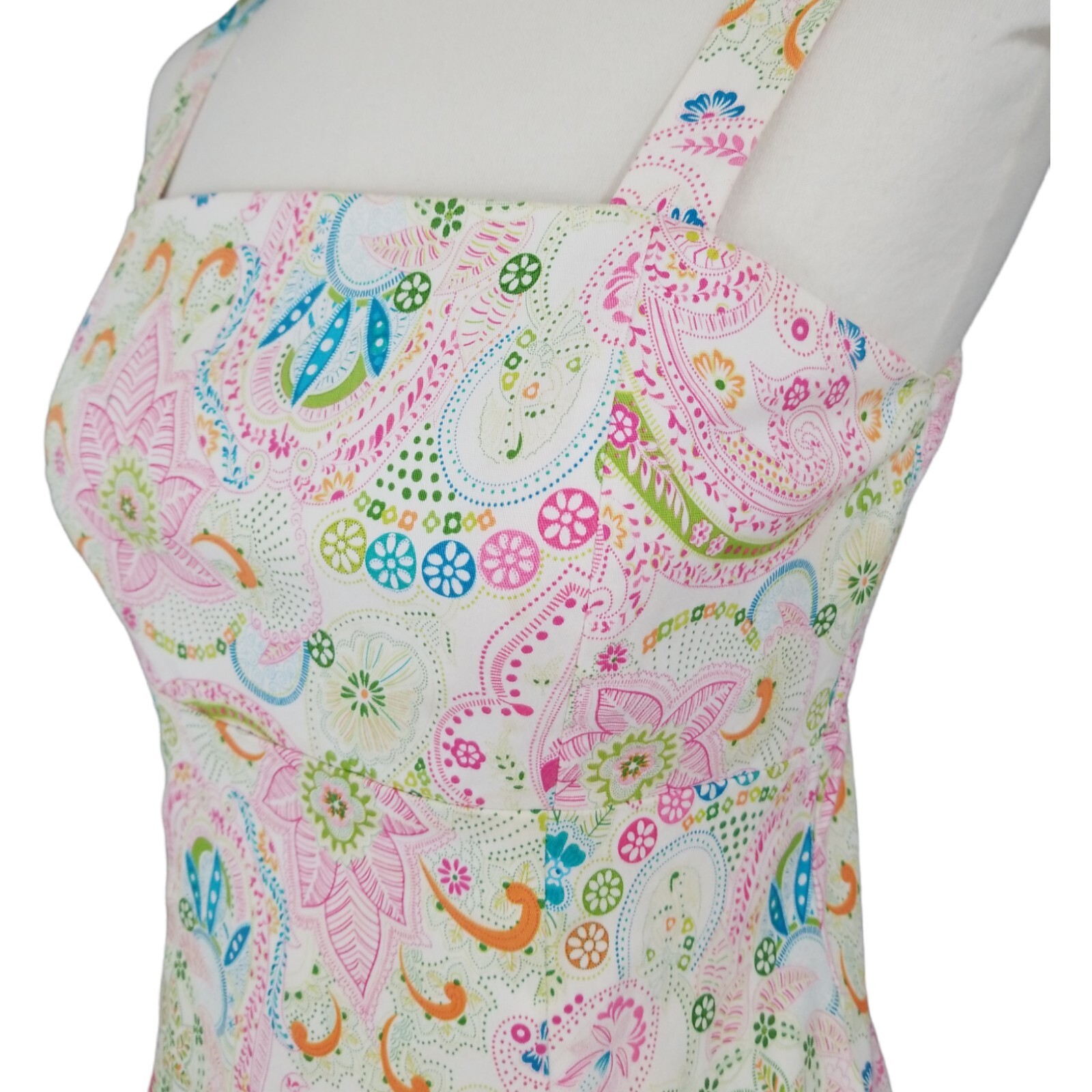 Vintage Karin Stevens Floral Midi Sundress Size 10 Cottagecore Ruffle Hem
