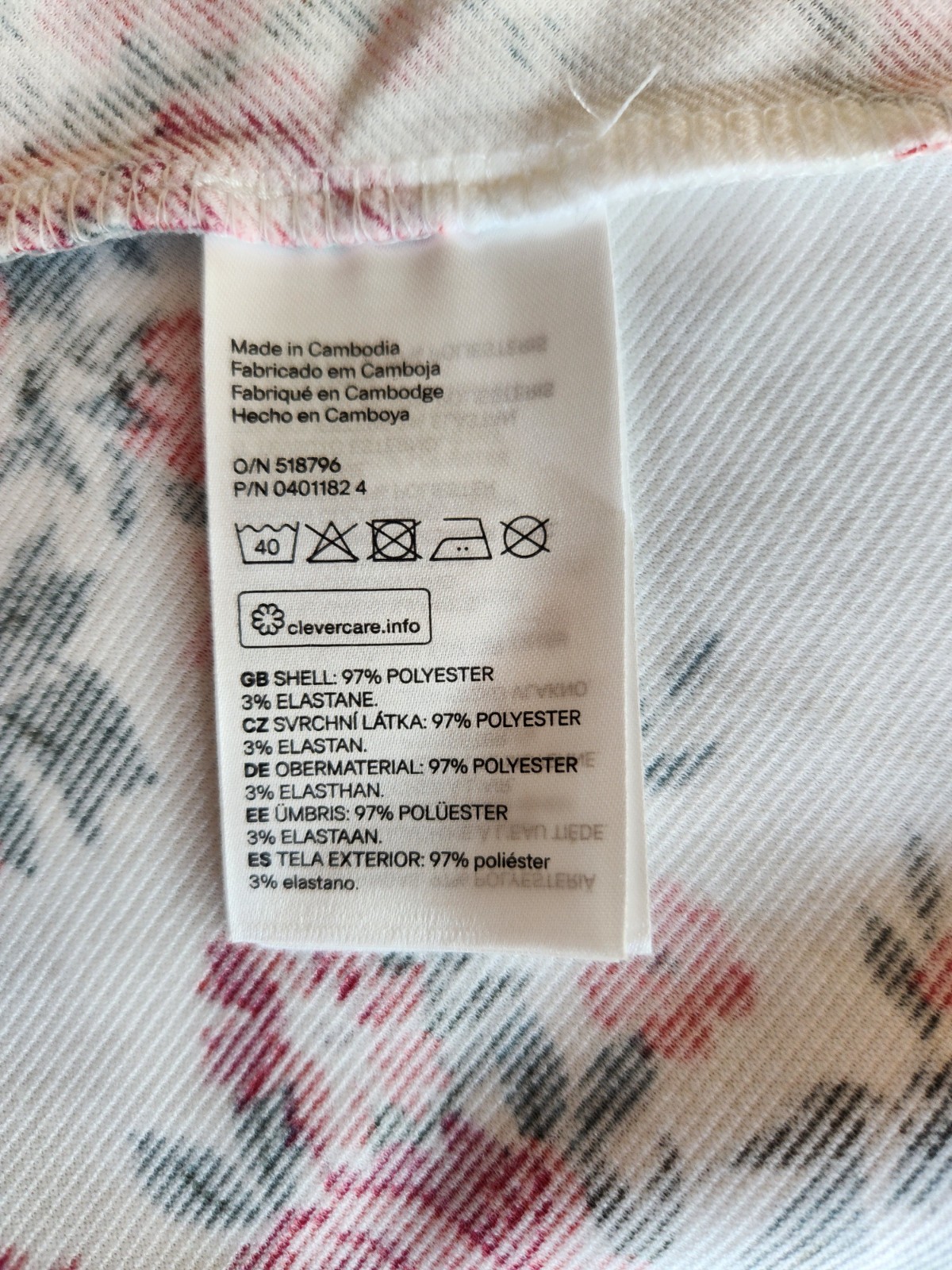 H&M Divided White Red Rose Skater Fit Flare Dress SZ 8 Stretch Knit Sleeveless
