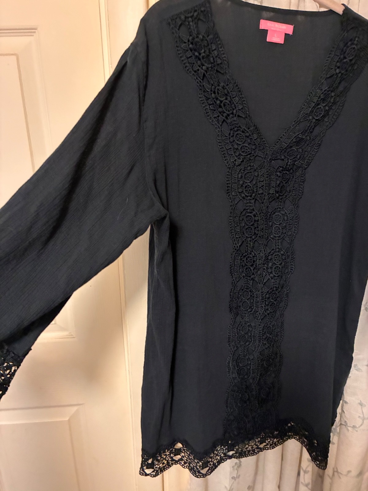 Isaac Mizrahi Midnight Blue Cotton Dress/Swimsuit Coverup Size L