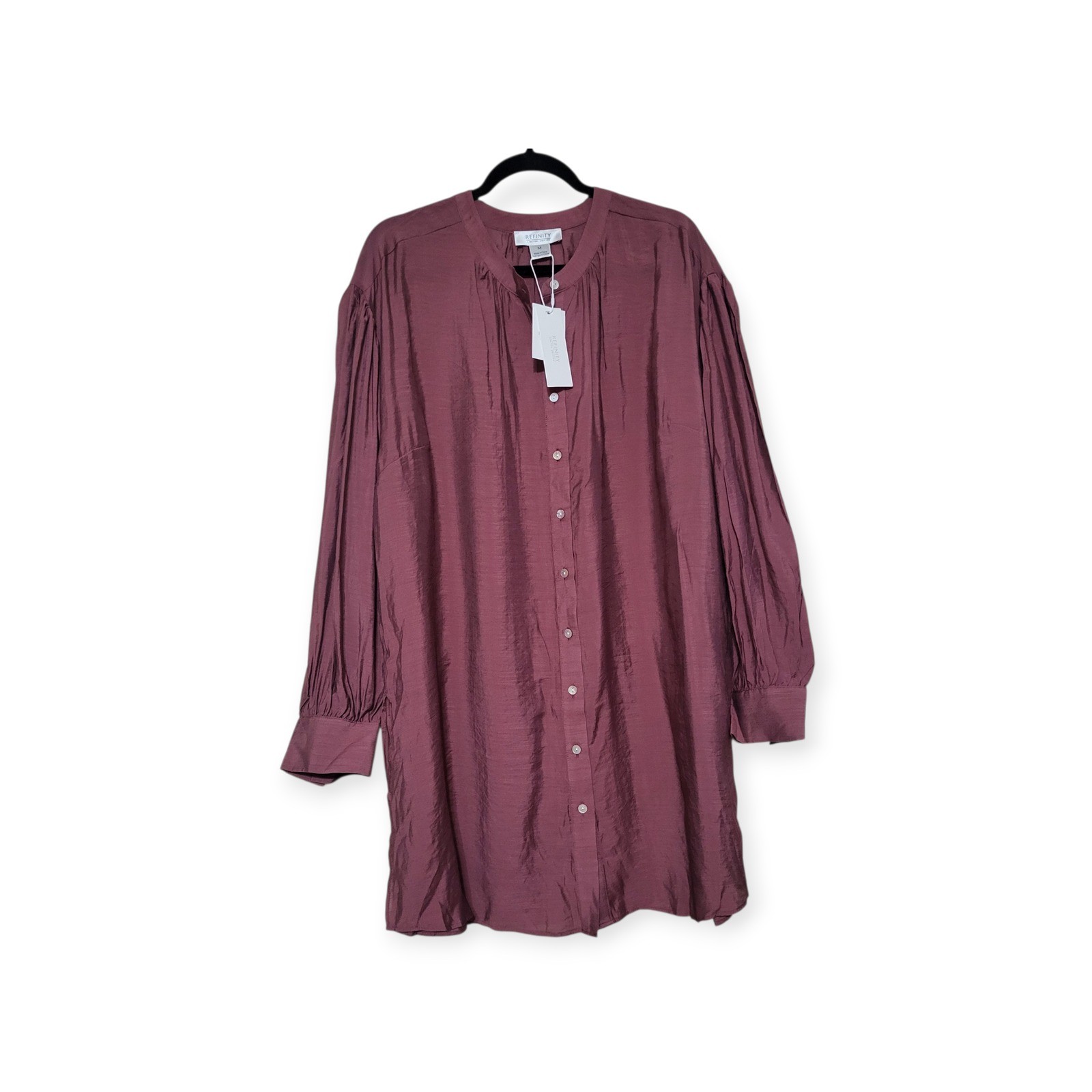 City Chic Refinity Limited Edition Balloon Sleeve Tunic dress Semi-sheer NWT M