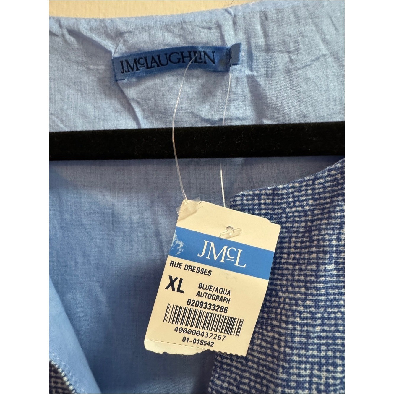 J Mclaughlin Light Blue Sleeveless Linen-Blend Shift Dress