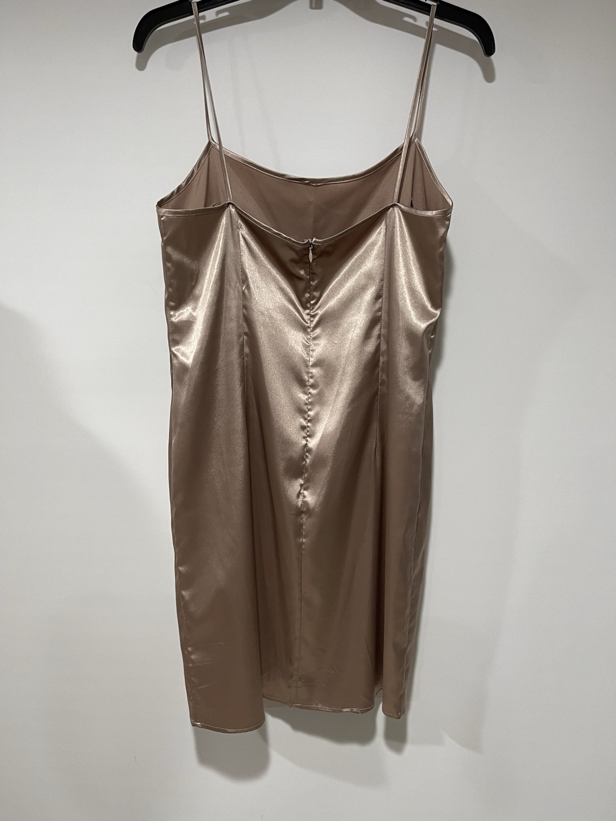 Teri Jon Rickie Freeman Satin Back Zipper Spaghetti Strap Slip Dress Size 10