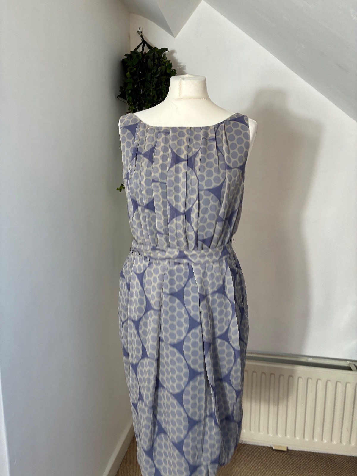 FENN WRIGHT MANSON SILK BLEND OCCASION DRESS SIZE 12 WEDDING GUEST RACES