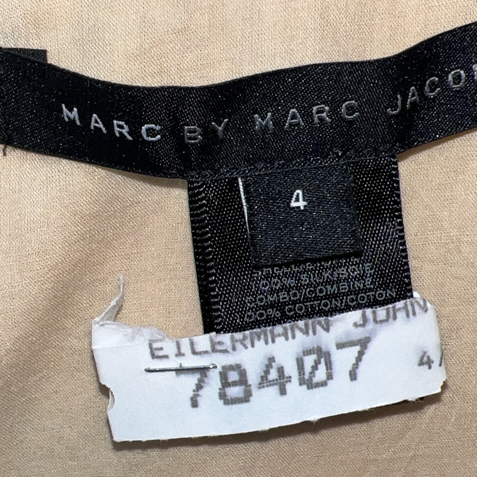 Marc Jacobs by Marc Jacobs Polka Dot Silk Dress With Crystal Accents Size 4