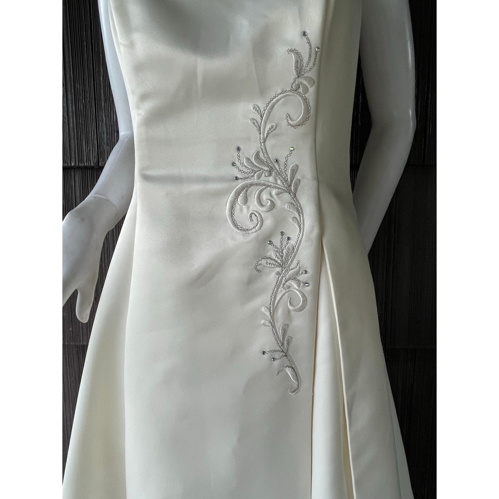 Y2K Scott McClintock Strapless Ivory Wedding Formal Dress Classic Princess Gown
