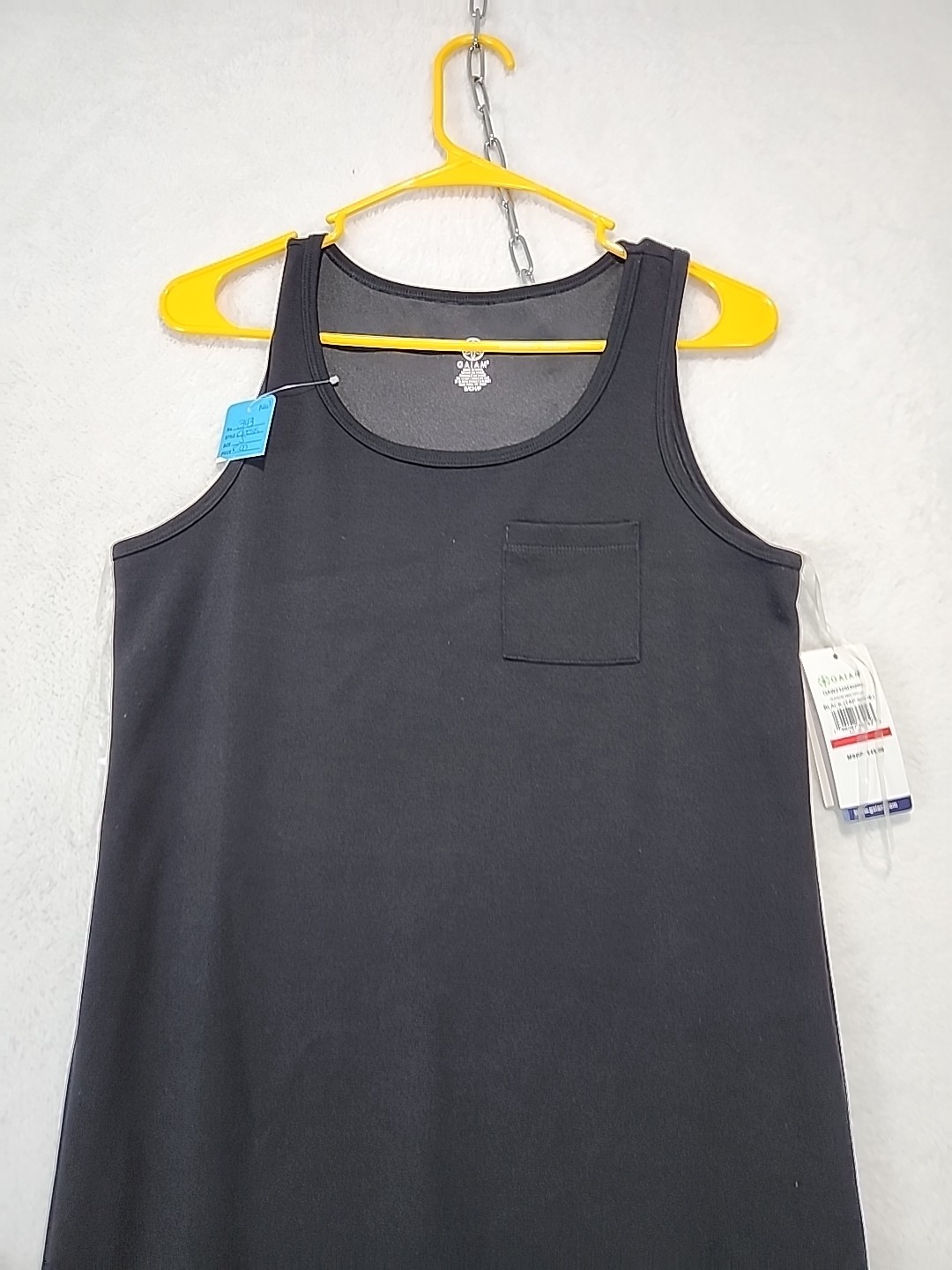 GAIAM Black Sleeveless Hudson Midi Tank Dress Women’s Size S Sheath Scoop Neck