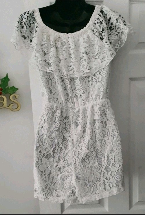 Ladies Summer Holiday Mini Lace Jumpsuit Beachwear Short Sundress UK 8
