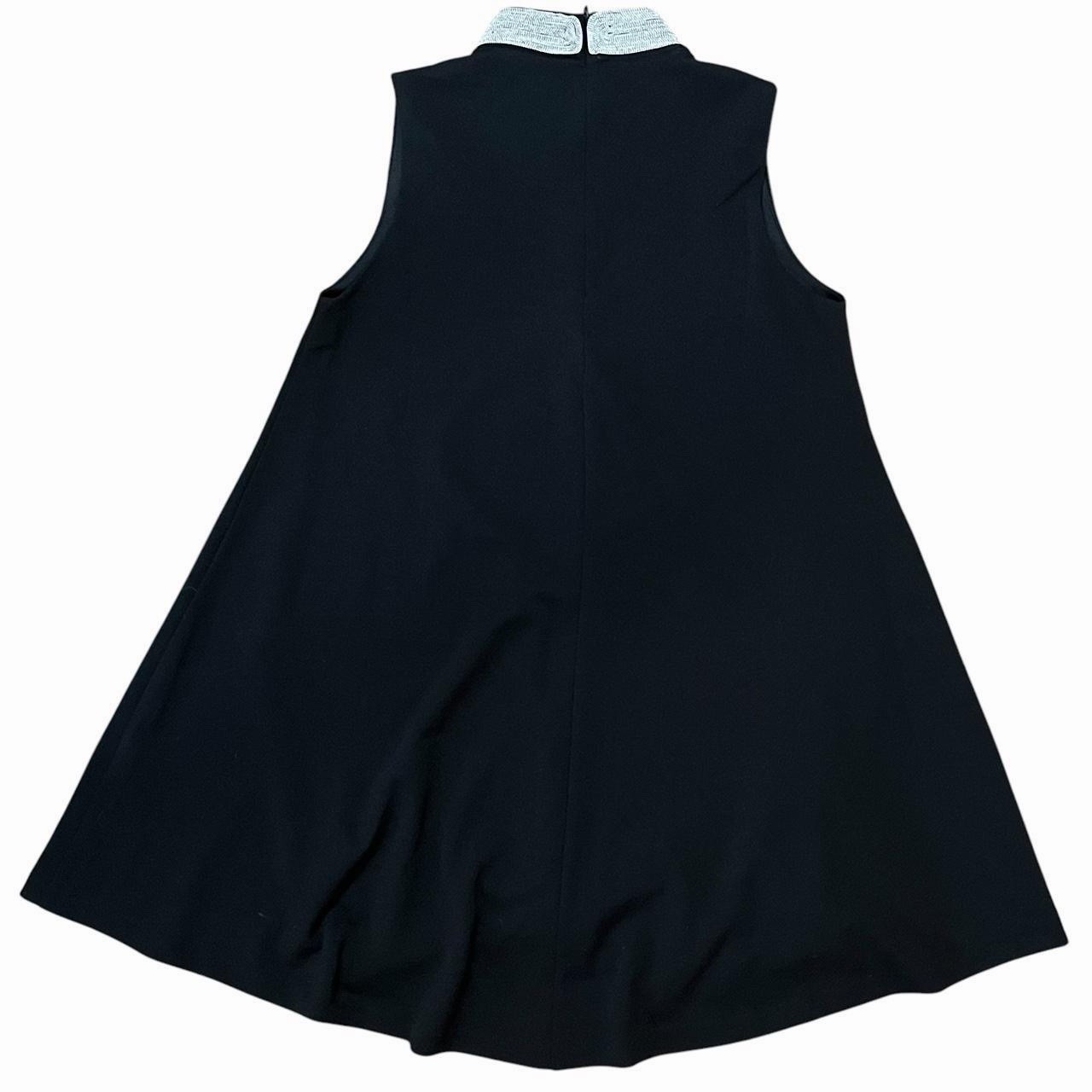 Gracia Black Metal Beaded Neck Cut Out Cocktail Swing Dress Size Medium