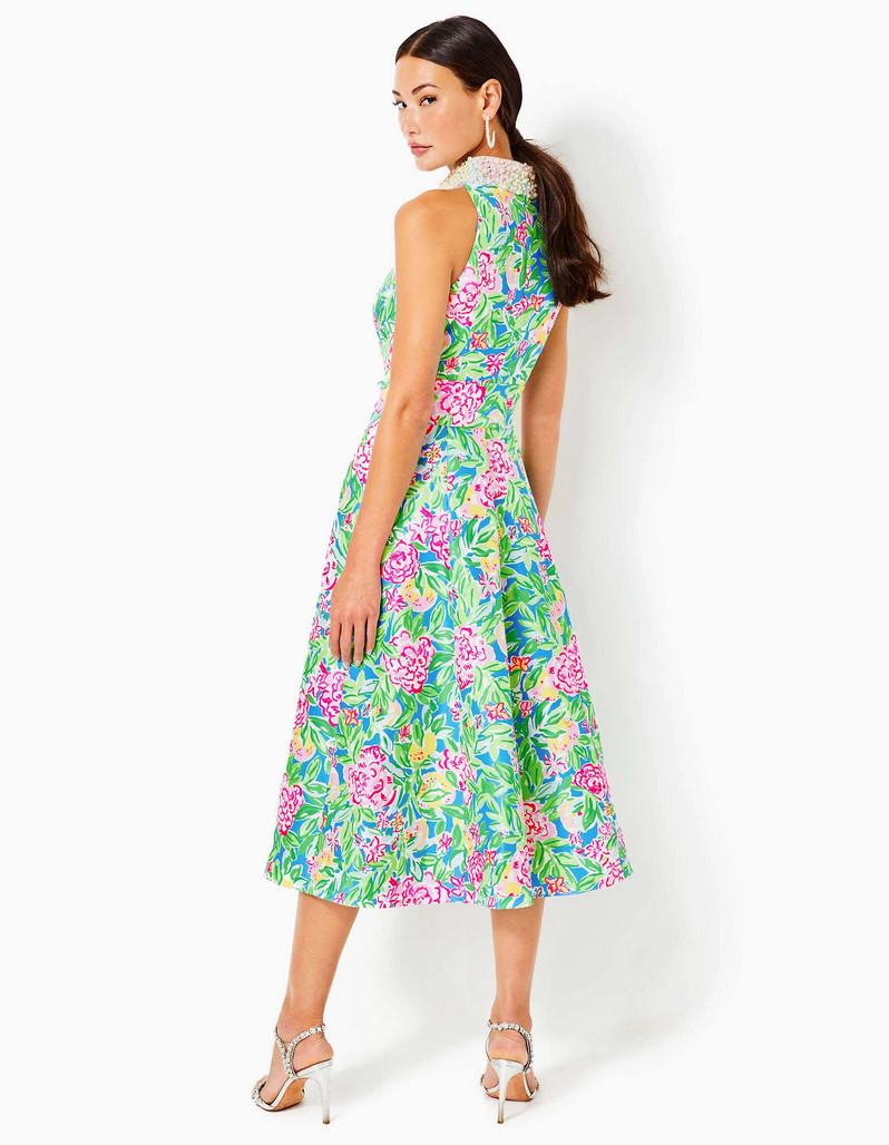 NWT LILLY PULITZER x BADGLEY MISCHKA SIZE 6 WILLA HALTER DRESS LIMITED-EDITION🦄