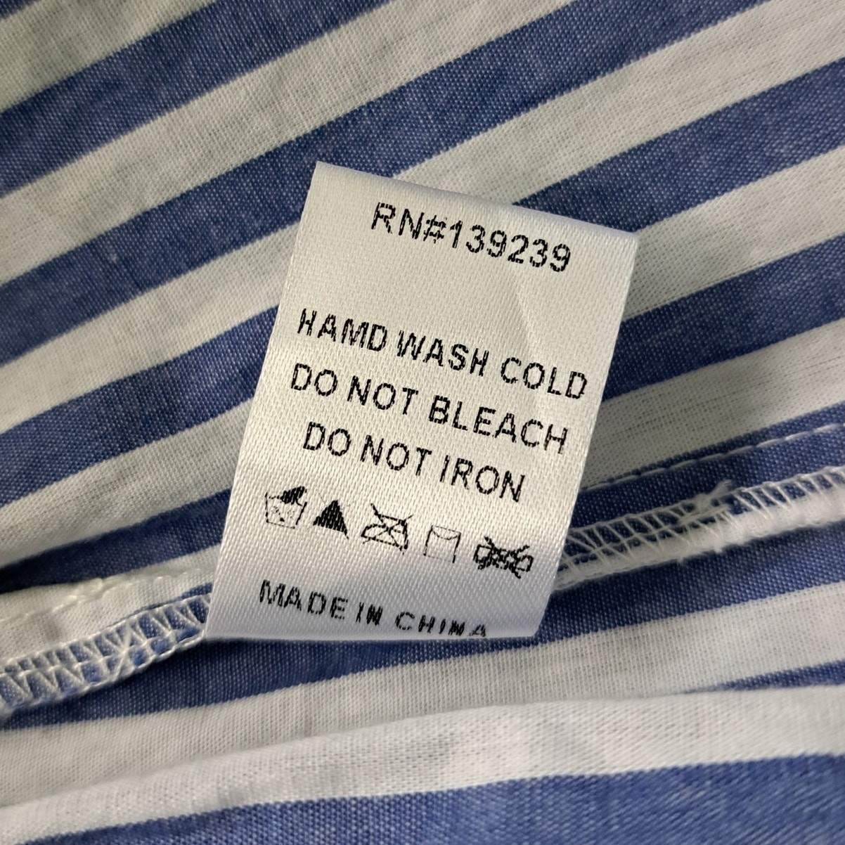 TUCKERNUCK Pomander Place Blue & White Stripe Cotton Poplin Kenzo Dress Medium