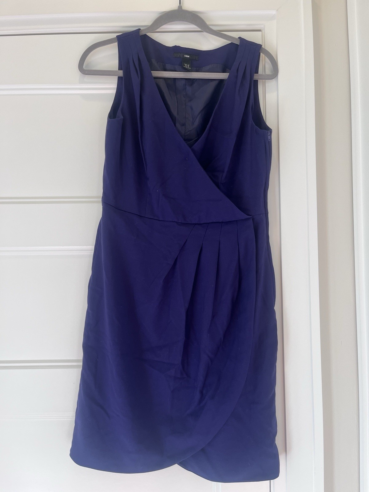 H&M Dress Womens 10 Blue Sleeveless Work Business Casual
