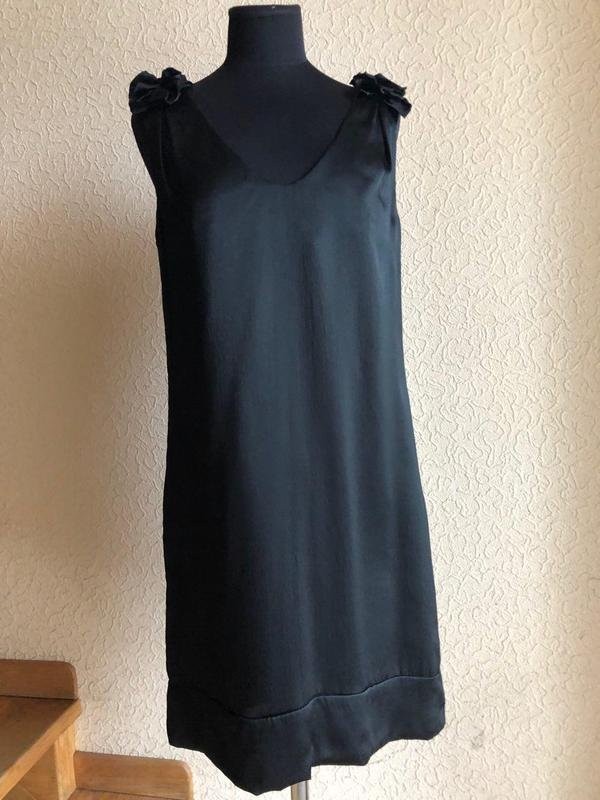 Women French Connection Dress Black Silk 38 / M / #8M04