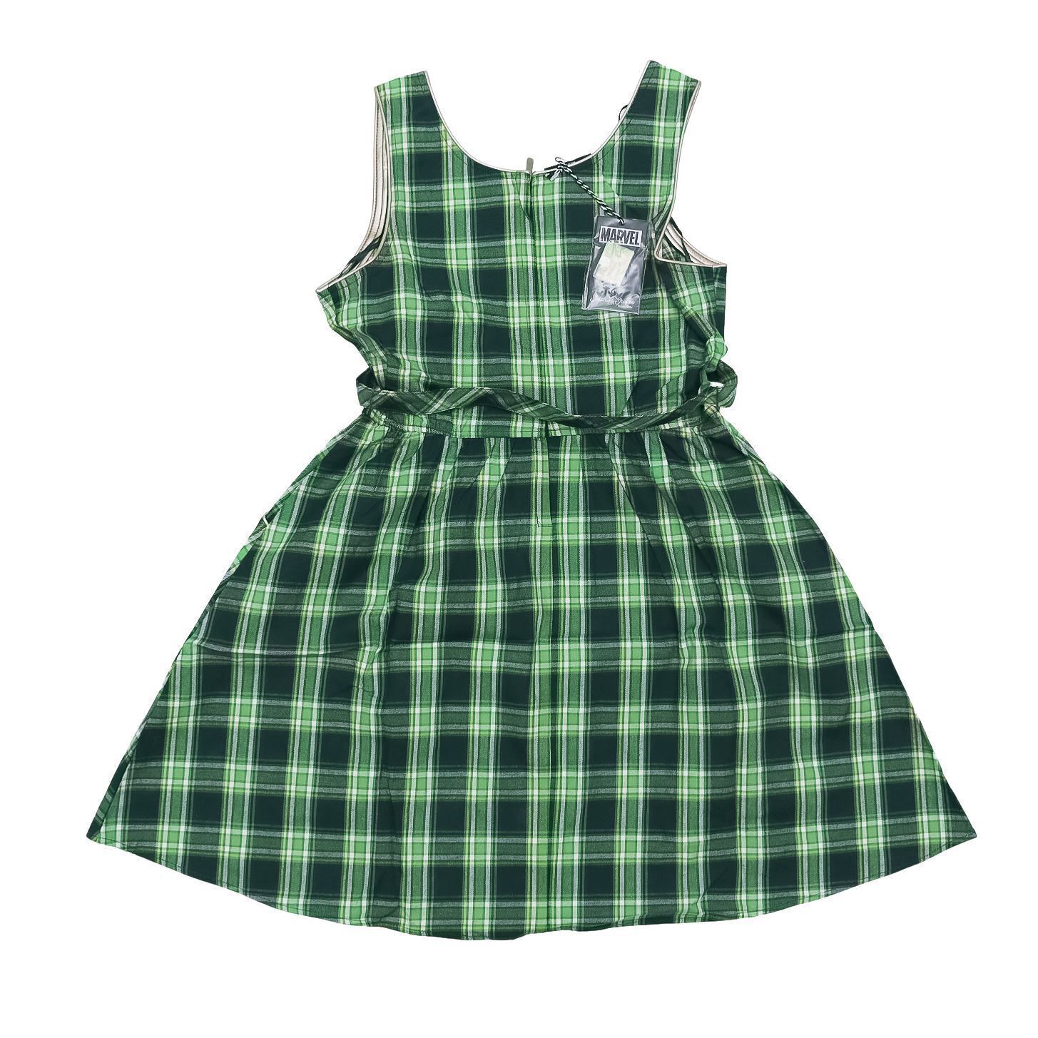 Loungefly Stitch Shoppe Disney’s Marvel Loki Green Plaid Tank Dress Size S