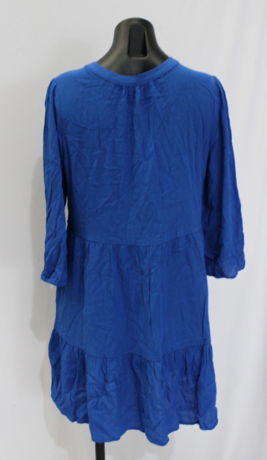 Market & Spruce Women’s Cassi Ruffle Neck Tiered Shift Dress CL8 Blue Medium