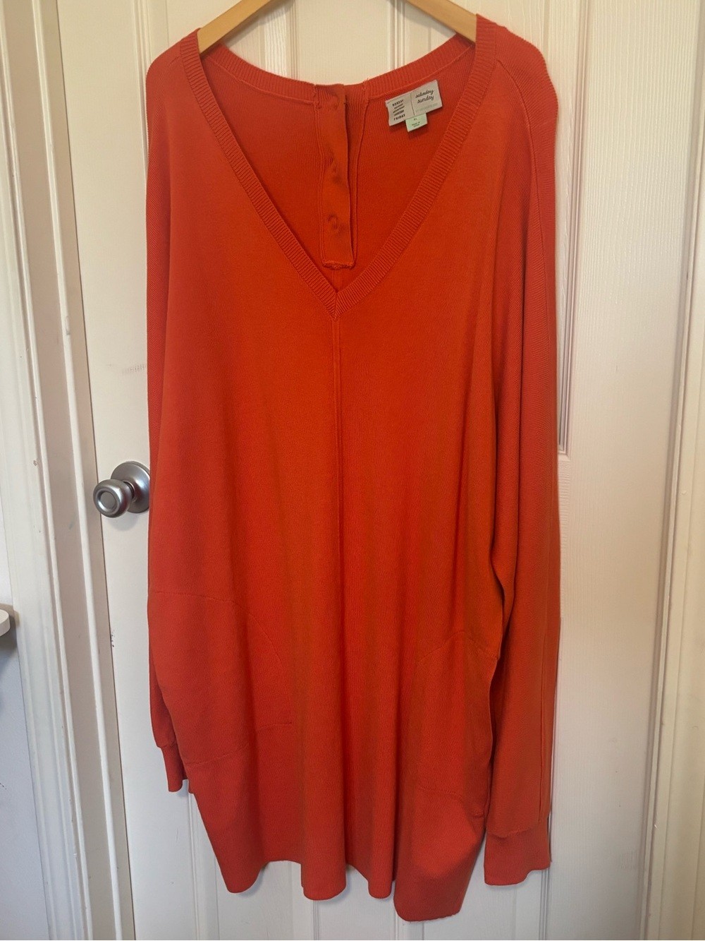 Anthropologie Saturday Sunday Oversized Sweater Dress Orange Rust Knit Tunic