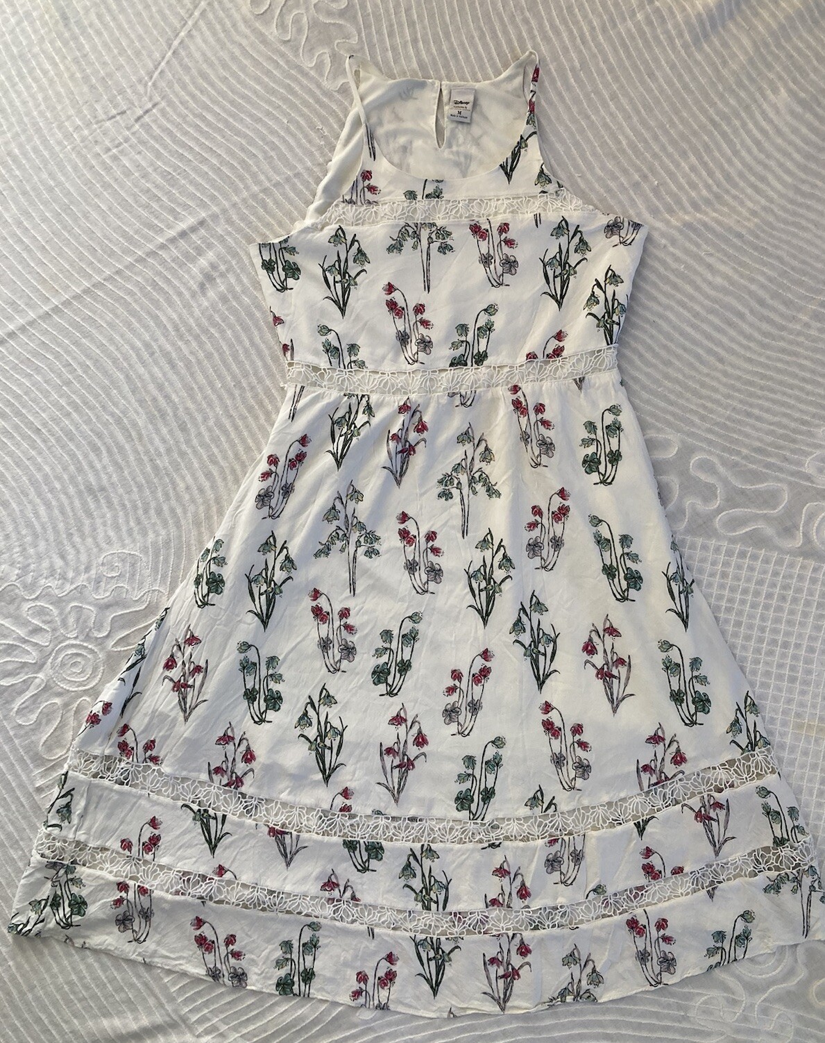 DISNEY Collection by LAUREN CONRAD Alice In Wonderland Rayon Sundress Floral MED