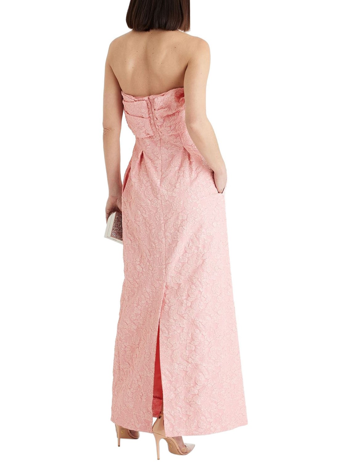Jonathan Simkhai Womens Ariana Strapless Draped Gown 0 English Rose – NWT $1195
