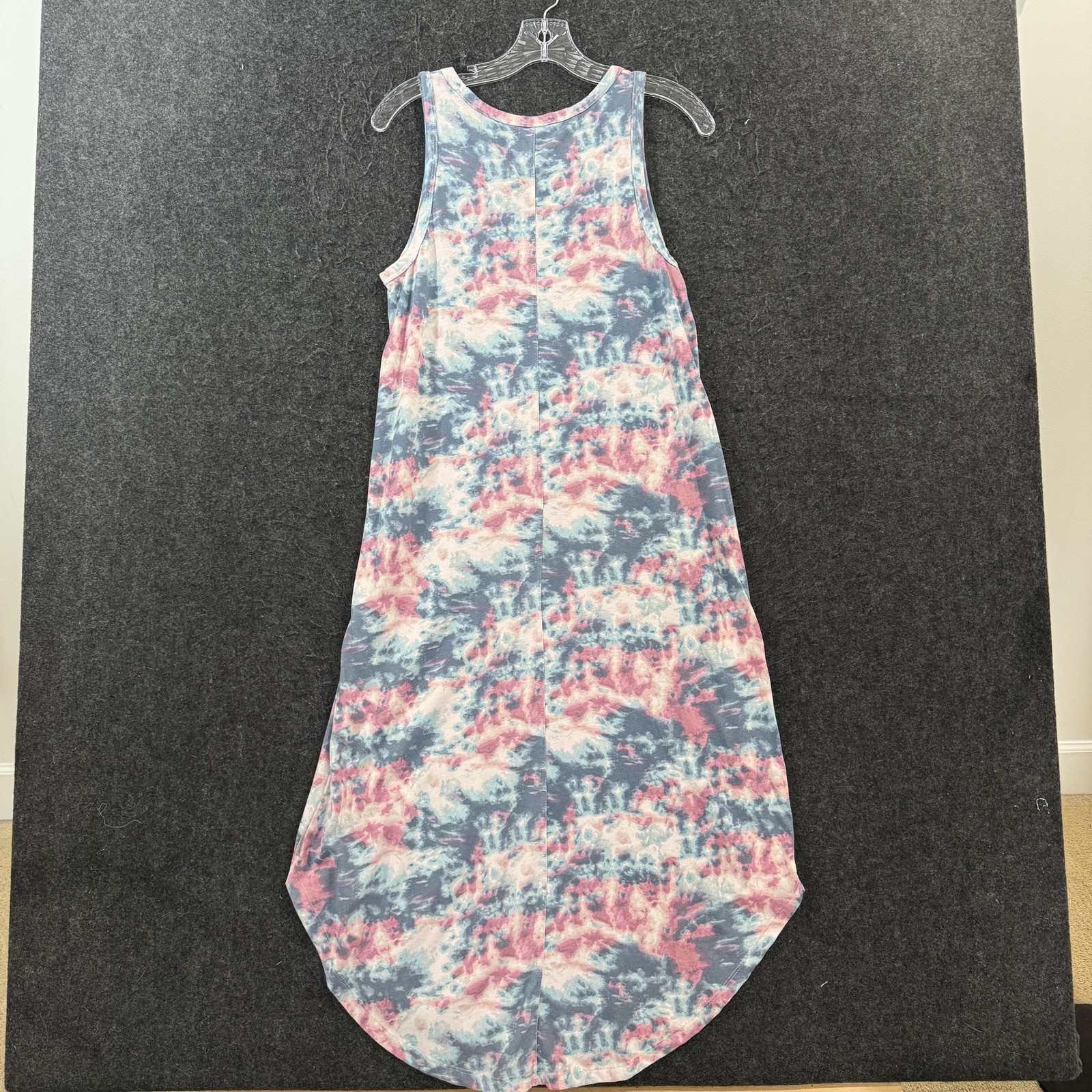 Eddie Bauer Dress Women’s Medium Multicolor Tie Dye Tank Midi Cotton Jersey