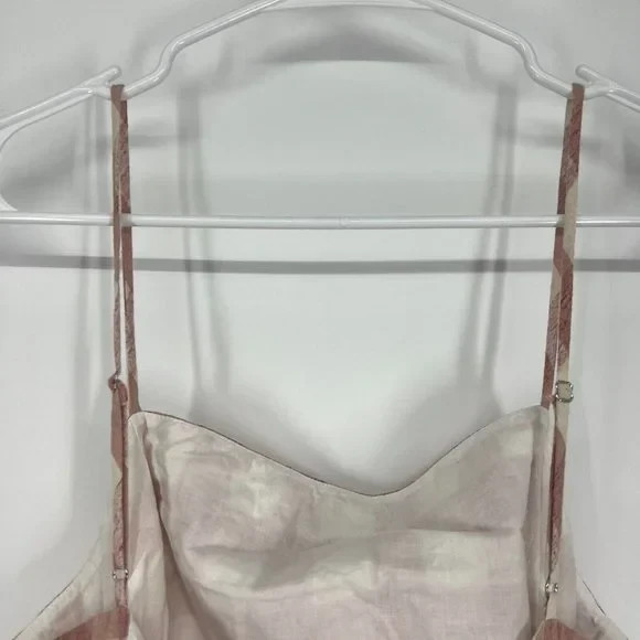 Privacy Please Dress Small Geranium Pink Gingham Plaid Mini Button Cutout Belted