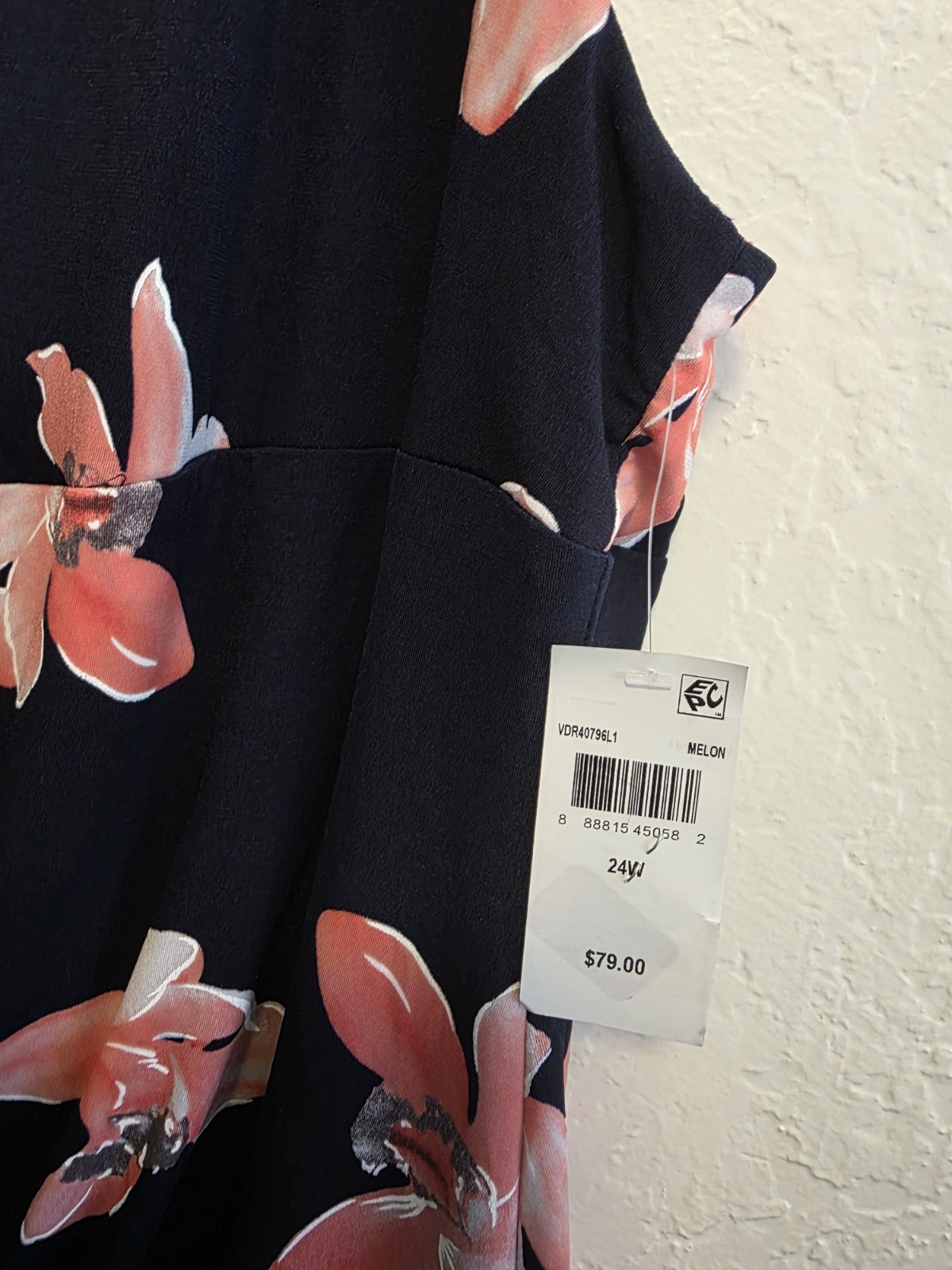 Connected Apparel Lisa Faux Wrap Floral Dress Sz 24W