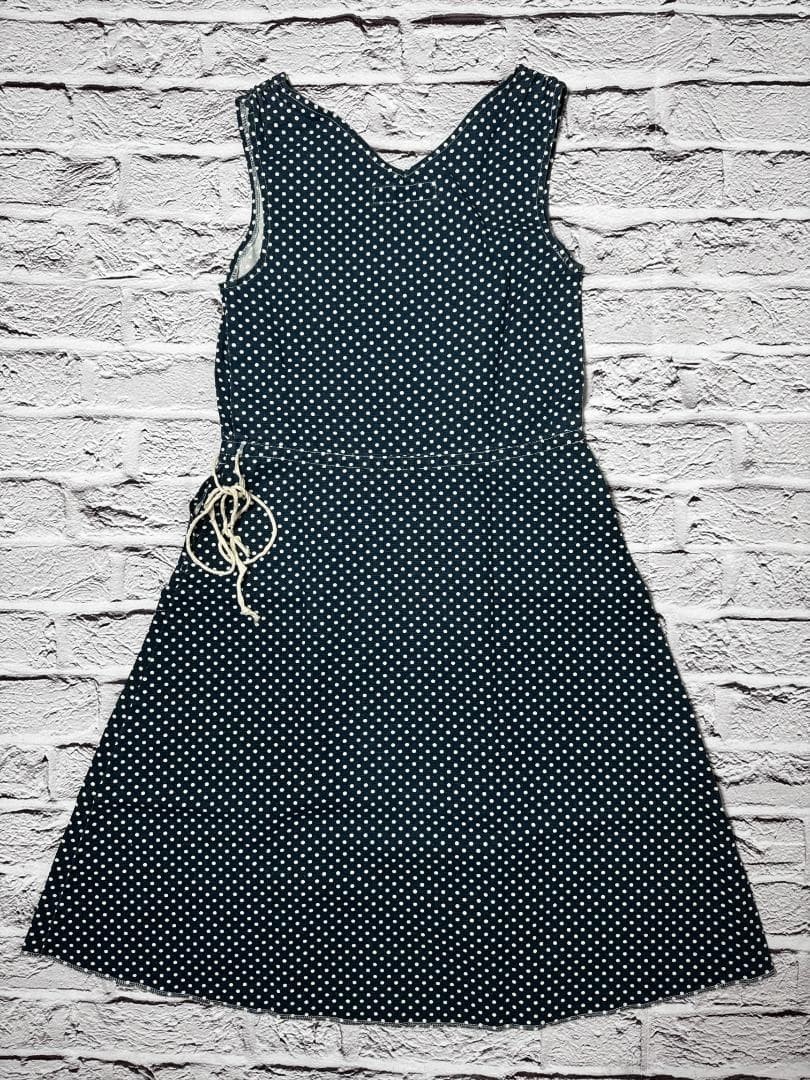 UTILITY canvas Polka-Dot Sleeveless Flare Wrap Dress　ｗ0326-0217-11-3