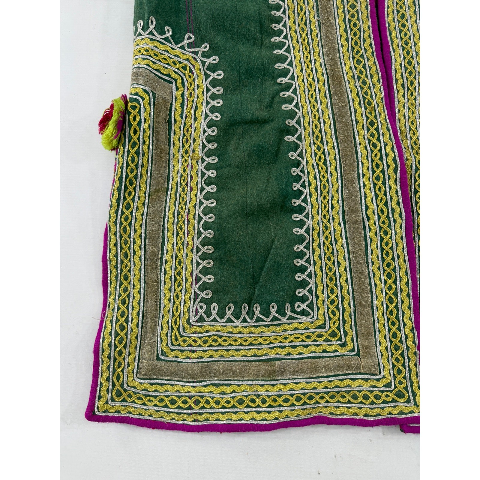 Vintage Afghan Embroidered Tribal Wool Ethnic Chapan