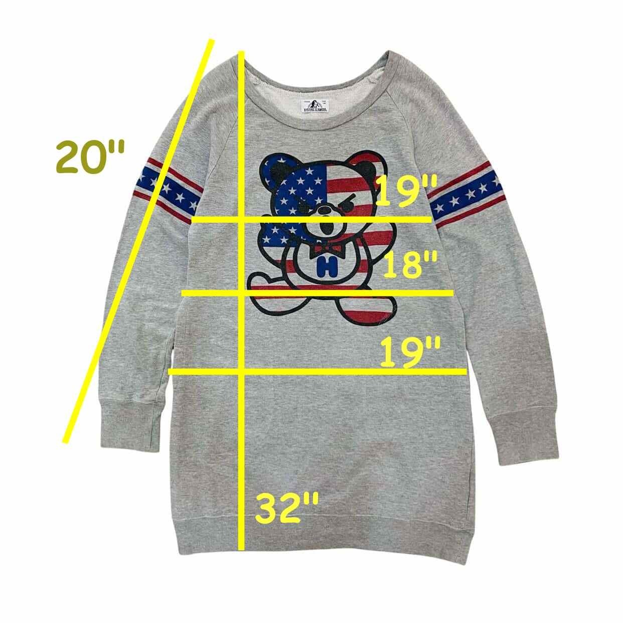 Hysteric Glamour Sweater Dress” BEAR ” Size Free From Japan
